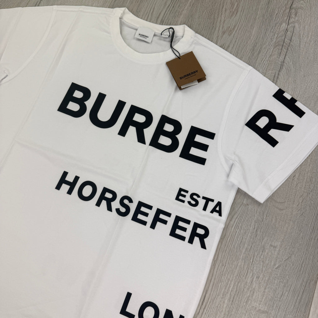 Burberry Men’s White T-shirt & Shorts Set