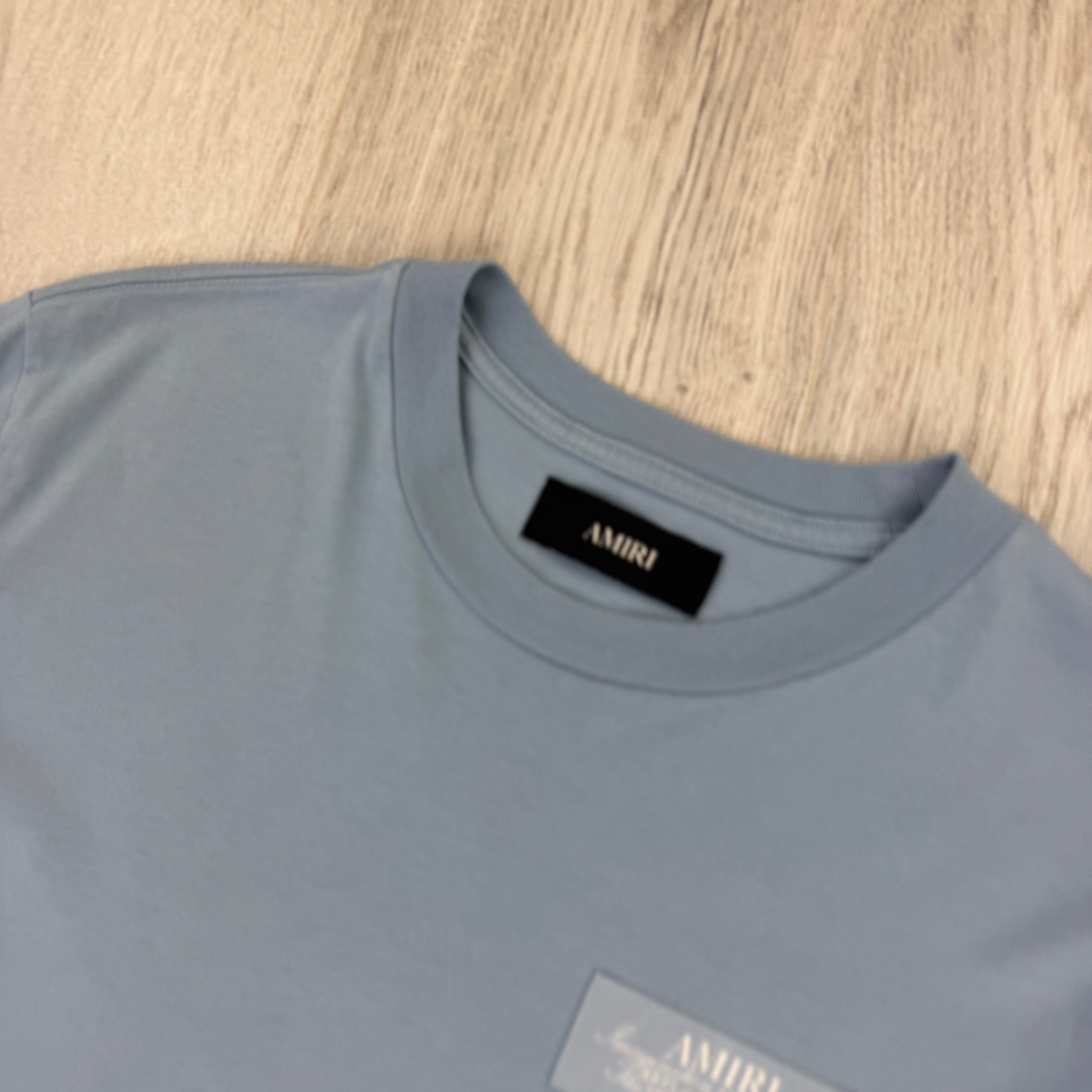 Amiri Men’s Baby Blue T-shirt - Large