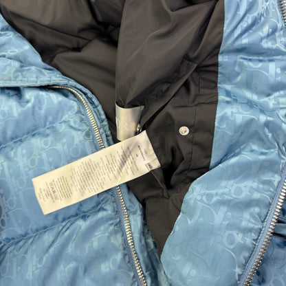 Dior Men’s Baby Blue Zip-up Oblique Down Jacket - 46