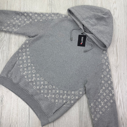 Louis Vuitton Men’s LV Monogram Circle Cut Grey Hoodie - Small