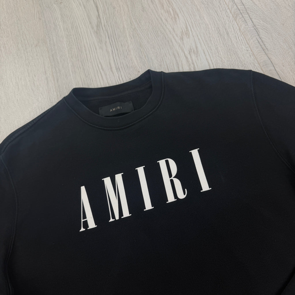 Amiri Men’s Black Crewneck Jumper - Medium