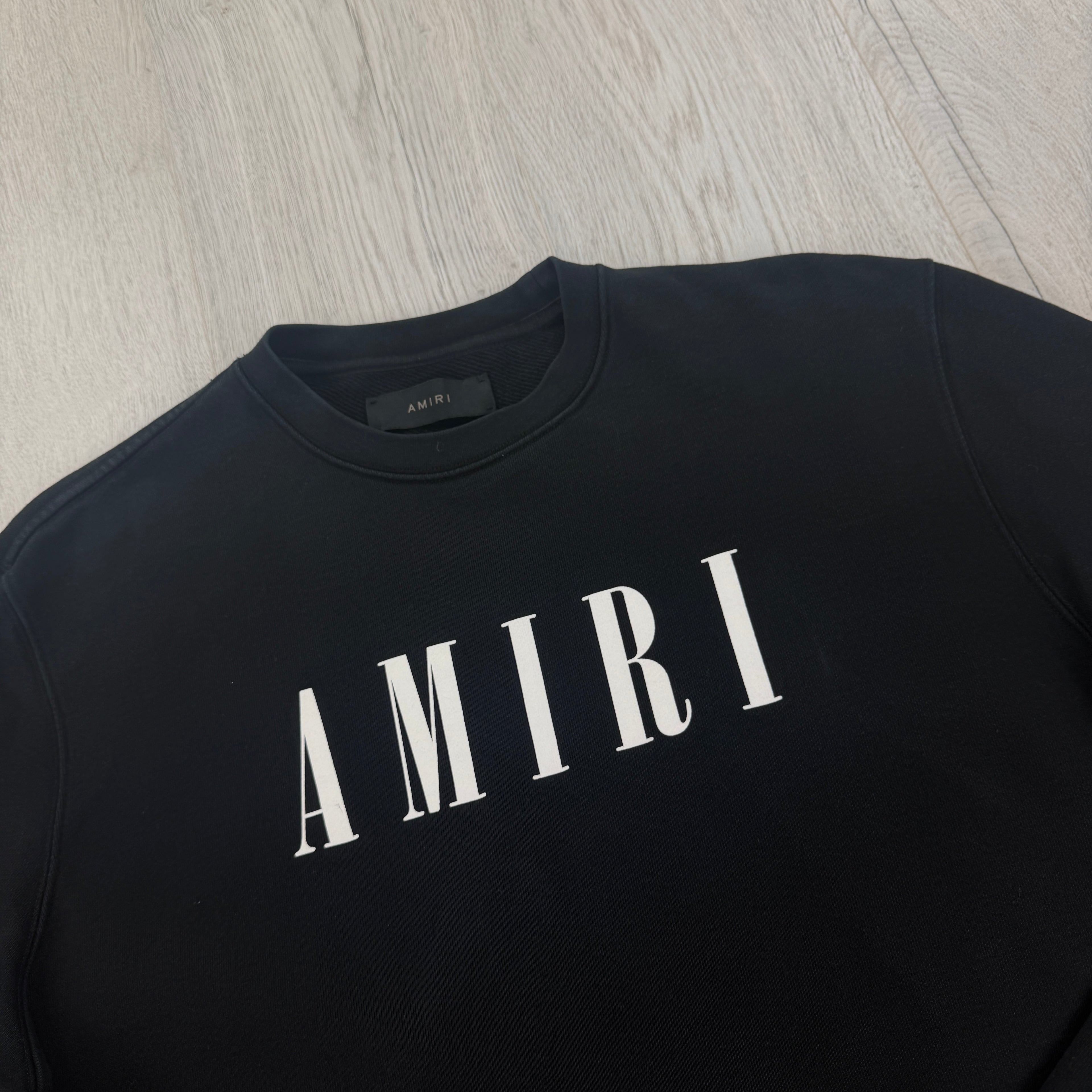 Amiri Men’s Black Crewneck Jumper - Medium
