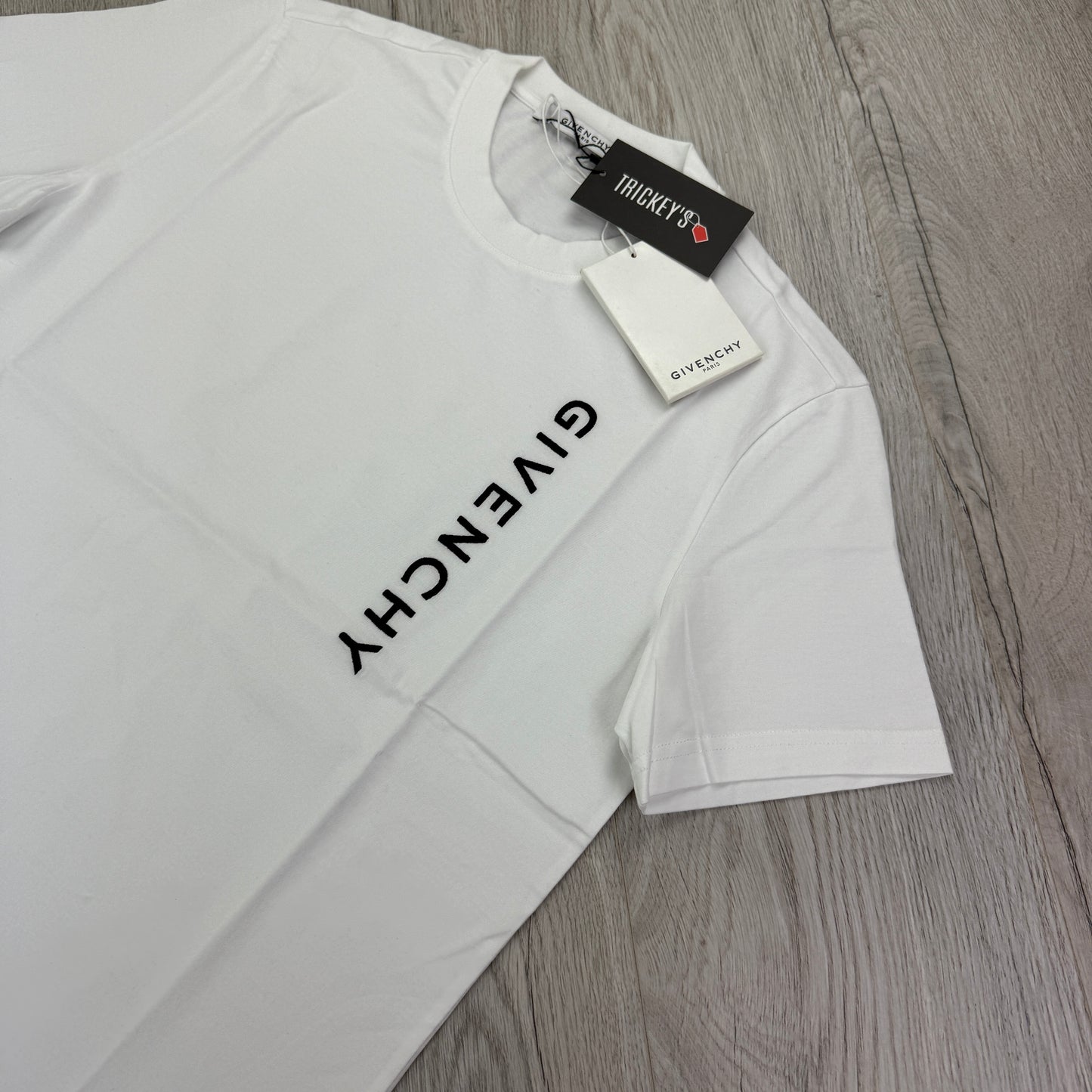 Givenchy Men’s White T-shirt Embroidered Logo