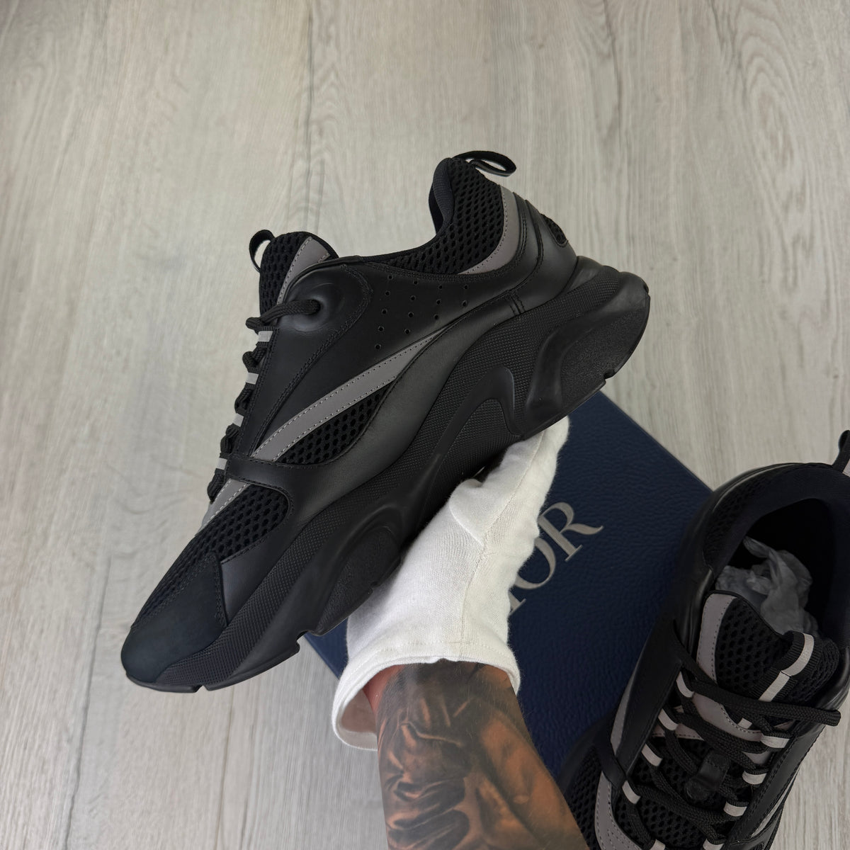 Dior B22 Men’s Triple Black Runners - 44 (Fit Uk 9/9.5)