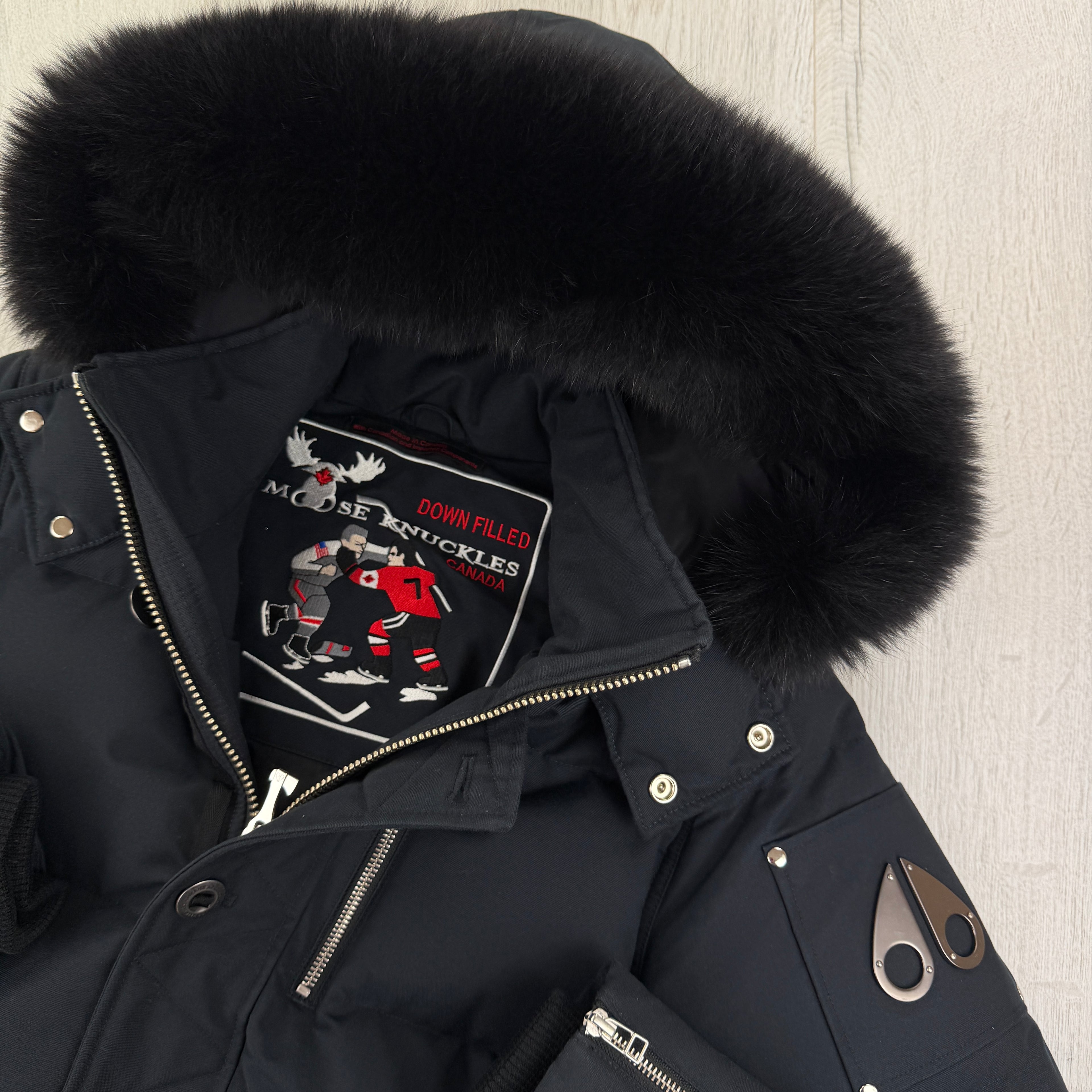 Moose Knuckles Men’s Navy 3Q Parker Jacket - Medium