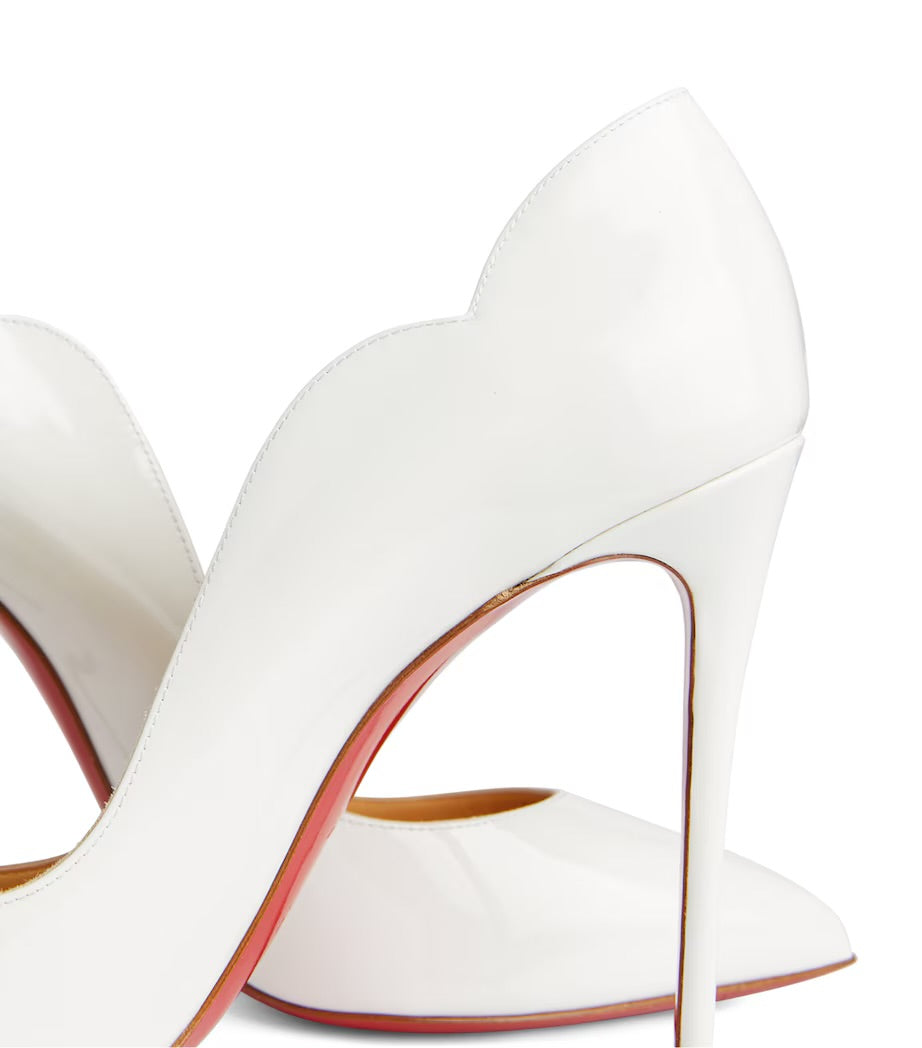 Christian Louboutin Women’s White Kate 120 Patent Leather Pumps