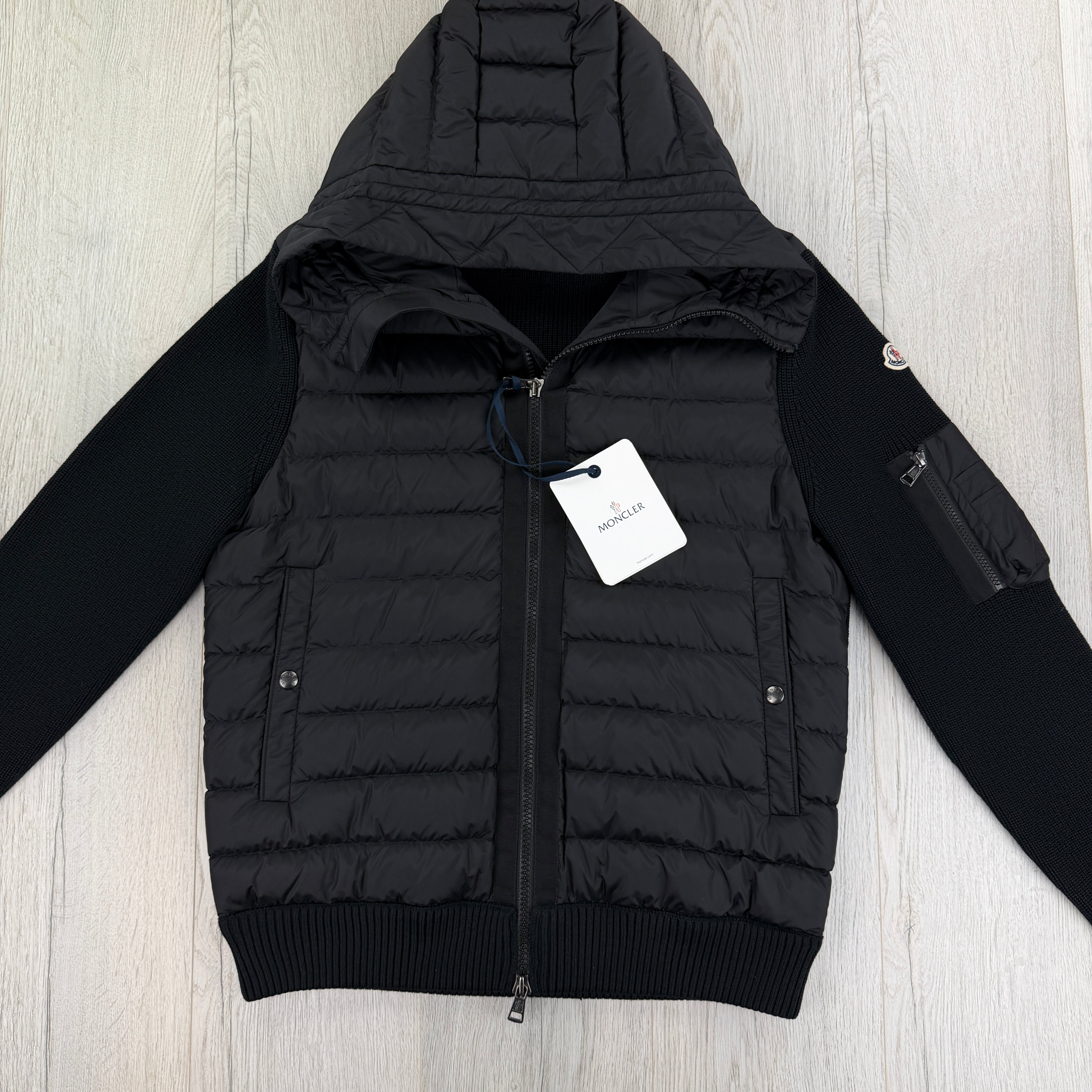 Moncler Men’s Black Maglia Tricot Cardigan - XL