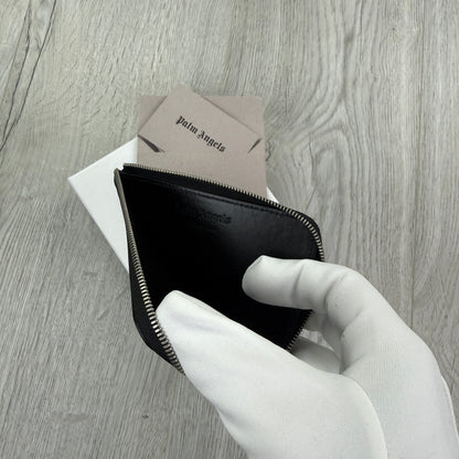 Palm Angels Black Zip-up Wallet / Purse