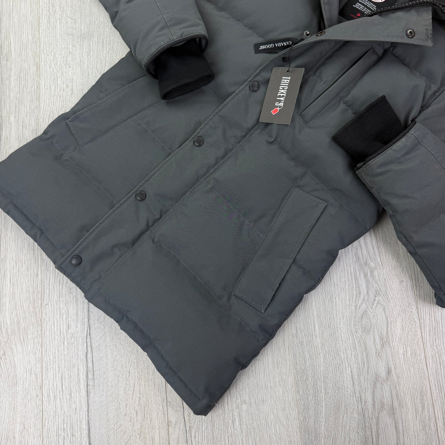 Canada Goose Men’s Graphite Carson Parka Jacket With Fur - XS
