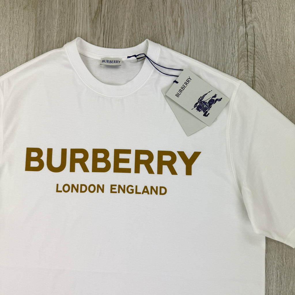 Burberry Men’s White T-shirt & Shorts Set