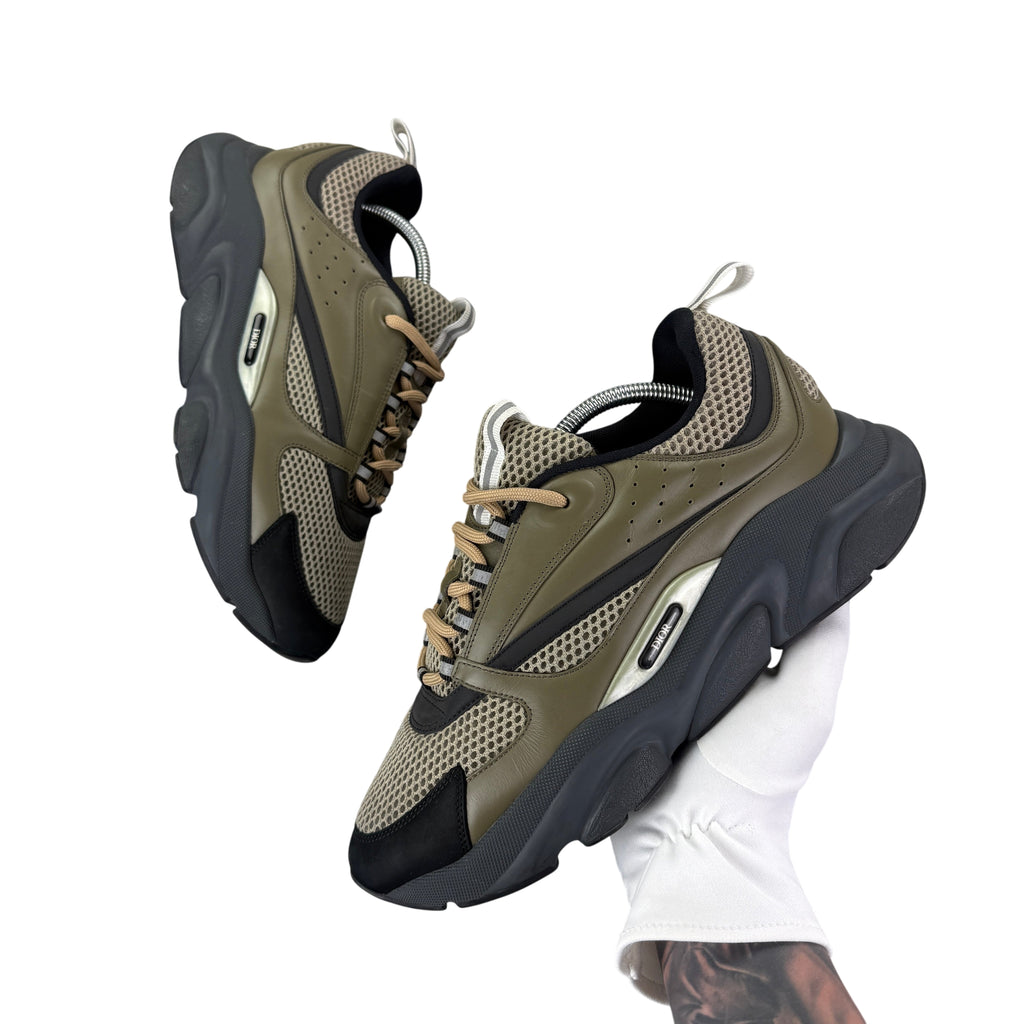 Dior B22 Men’s Khaki Grey Runners - 43 (Fit 8/8.5)