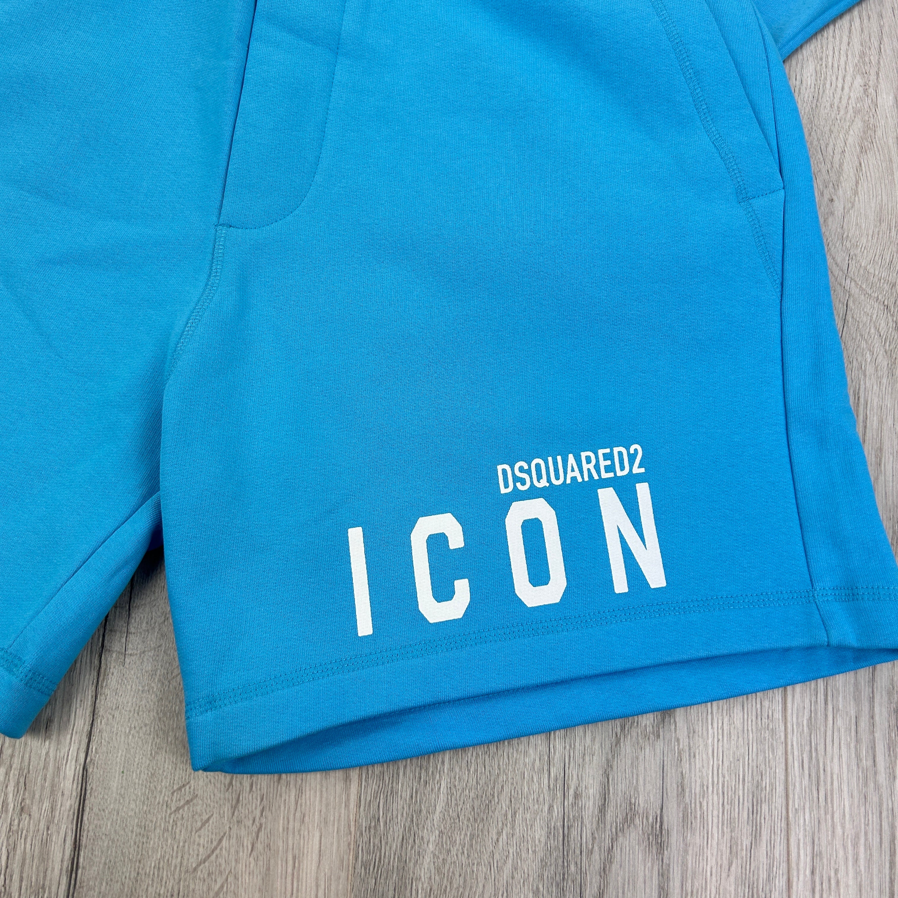 Dsquared2 Men’s ‘ICON’ Blue T-shirt & Short Set
