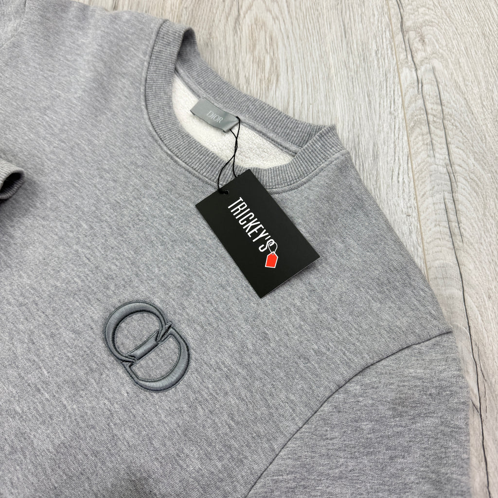 Christian Dior Men’s Grey Crewneck Jumper - Medium Slim
