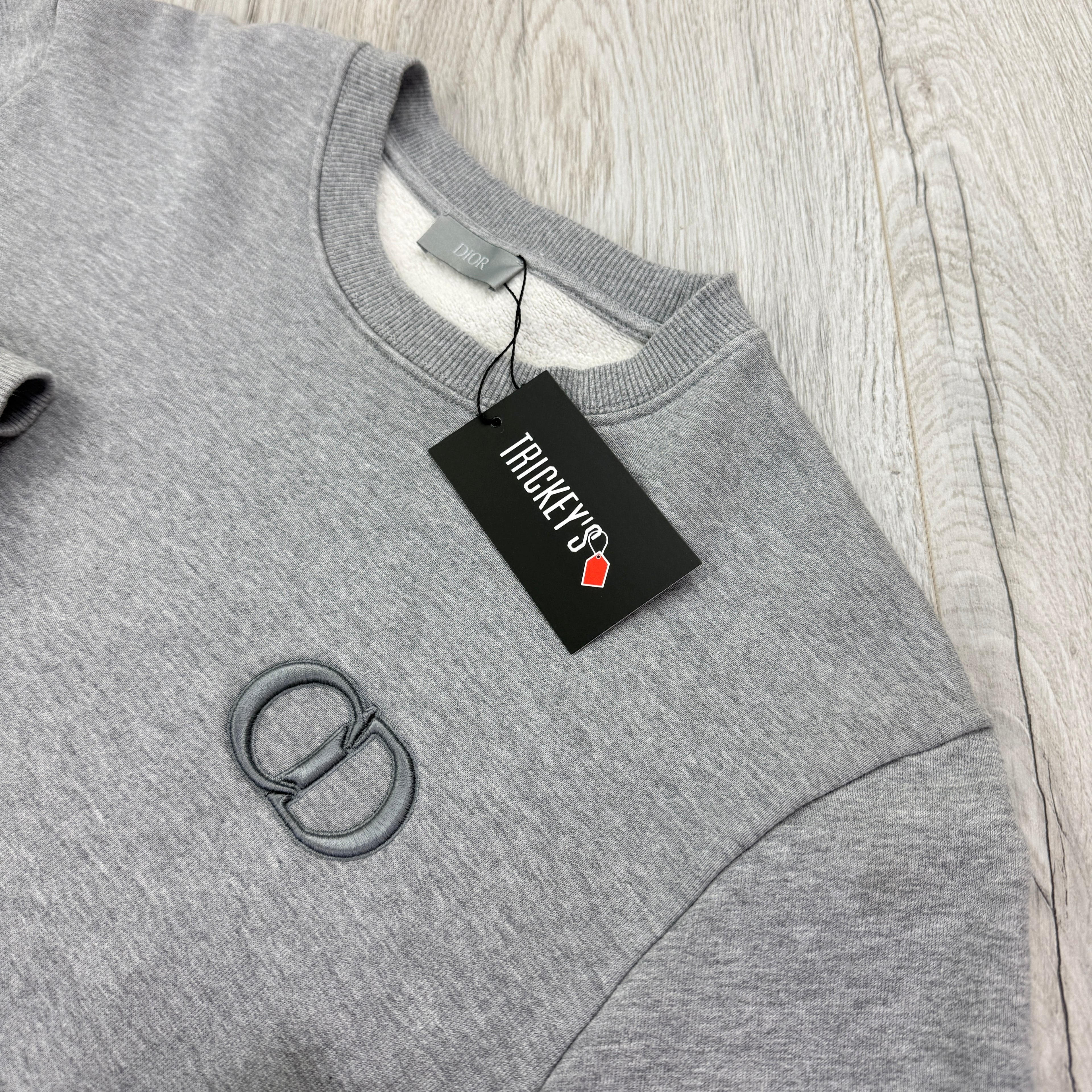 Christian Dior Men’s Grey Crewneck Jumper - Medium Slim