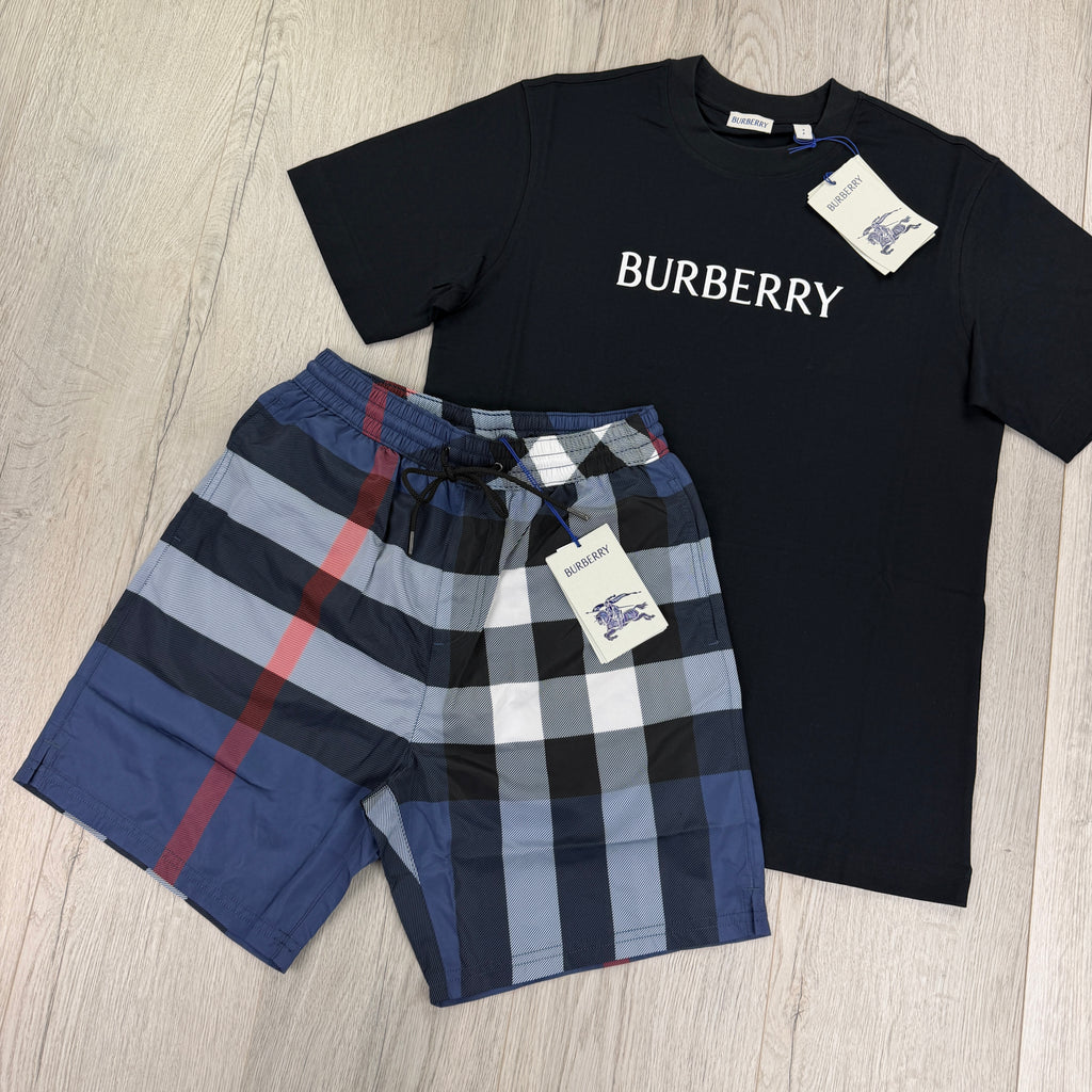 Burberry Men’s T-shirt & Navy Swim Short Set