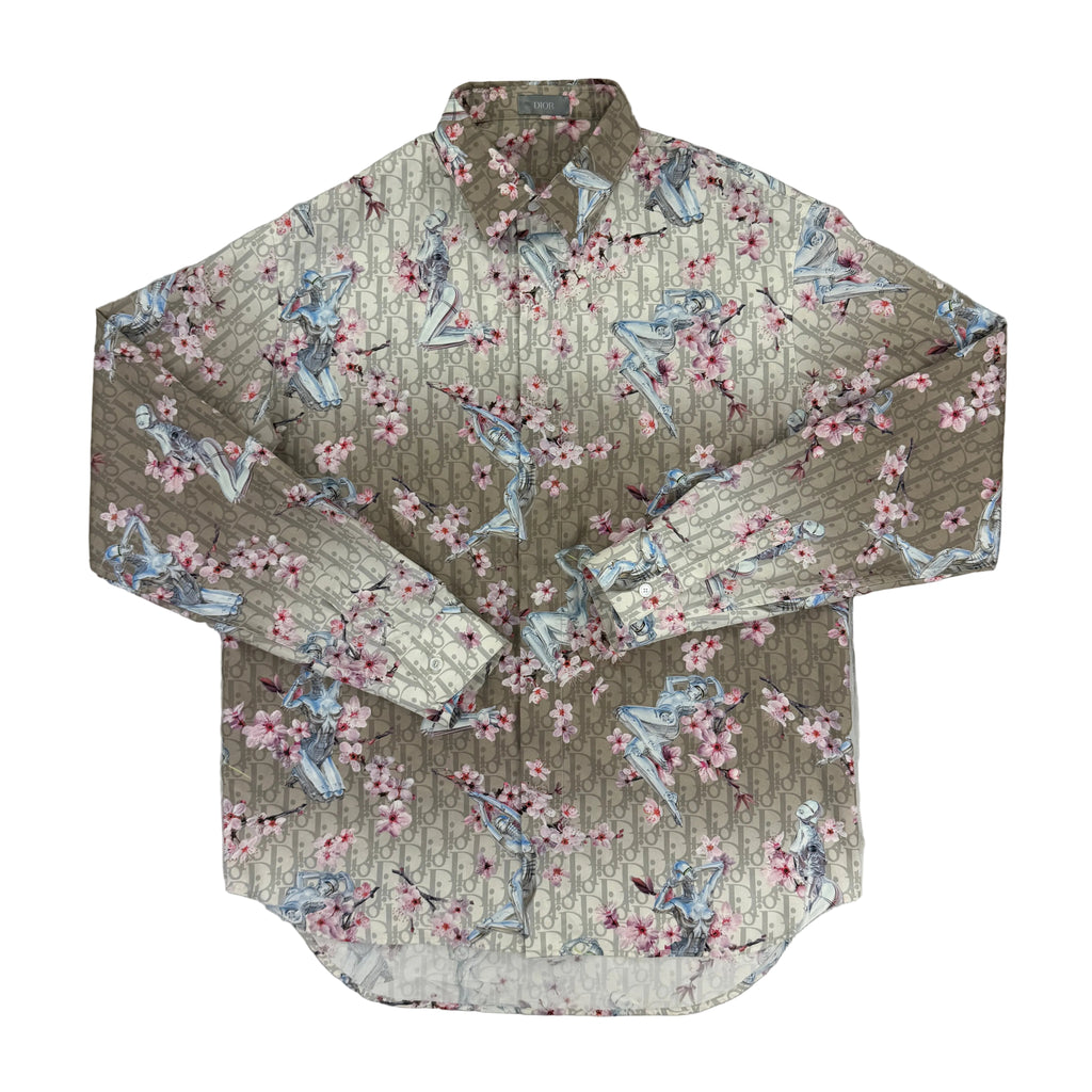 Dior Men's Hajime Sorayama Oblique Longsleeve Shirt - 38 (Medium)
