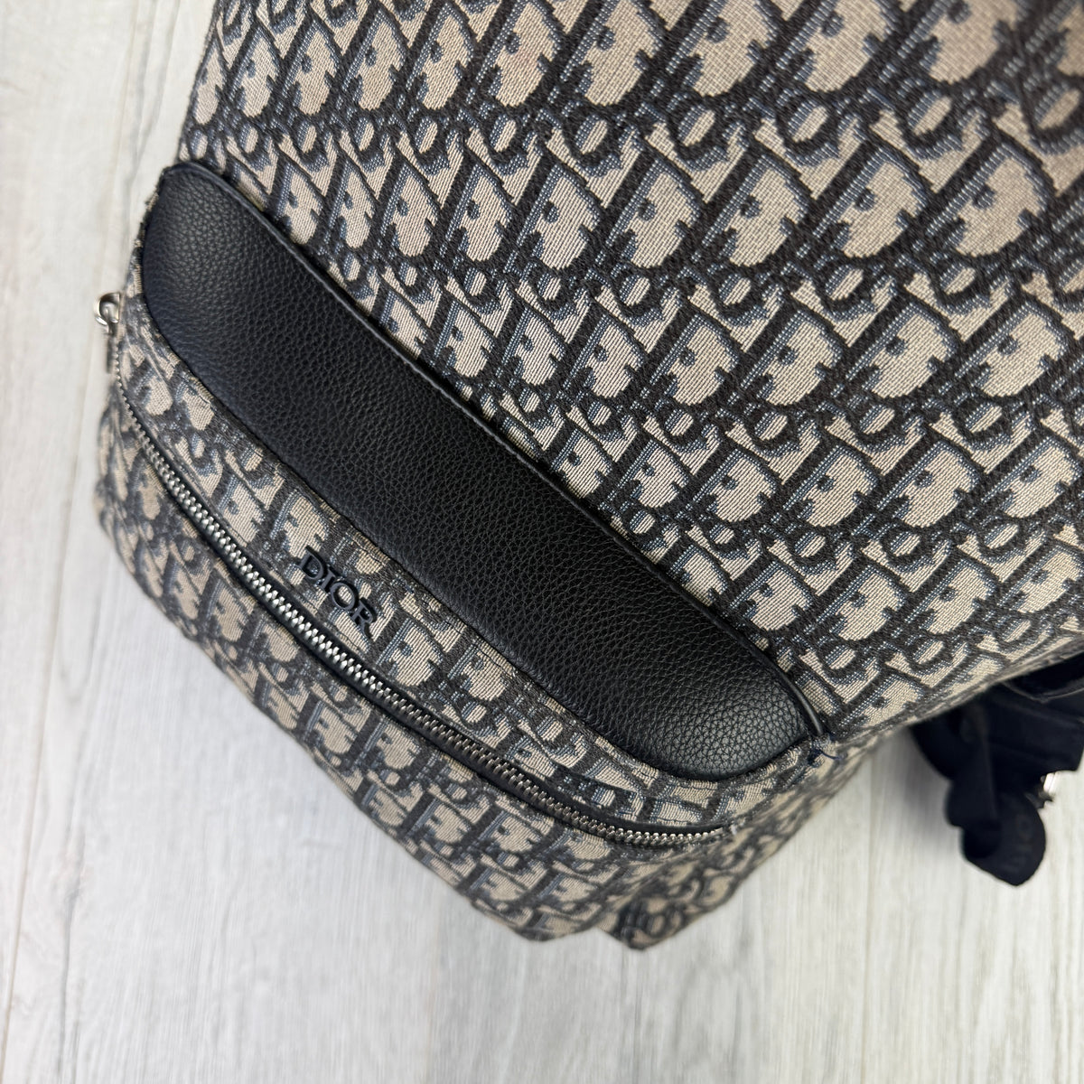 Christian Dior Beige and Black Oblique Jacquard Men’s Backpack