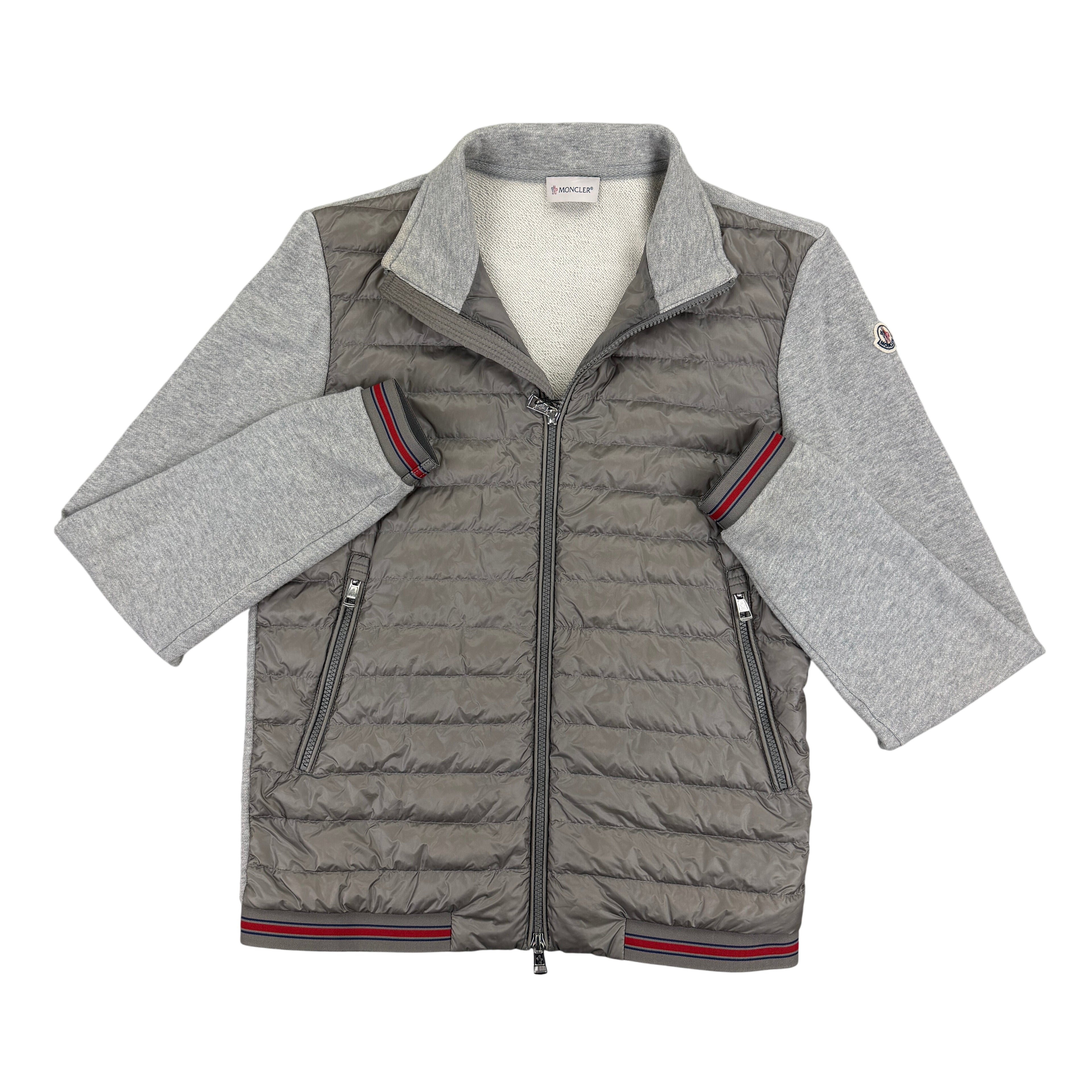 Moncler Men’s Maglia Grey Zip-up Padded Cardigan - Medium Slim