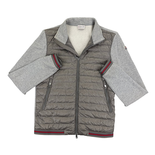 Moncler Men’s Maglia Grey Zip-up Padded Cardigan - Medium Slim