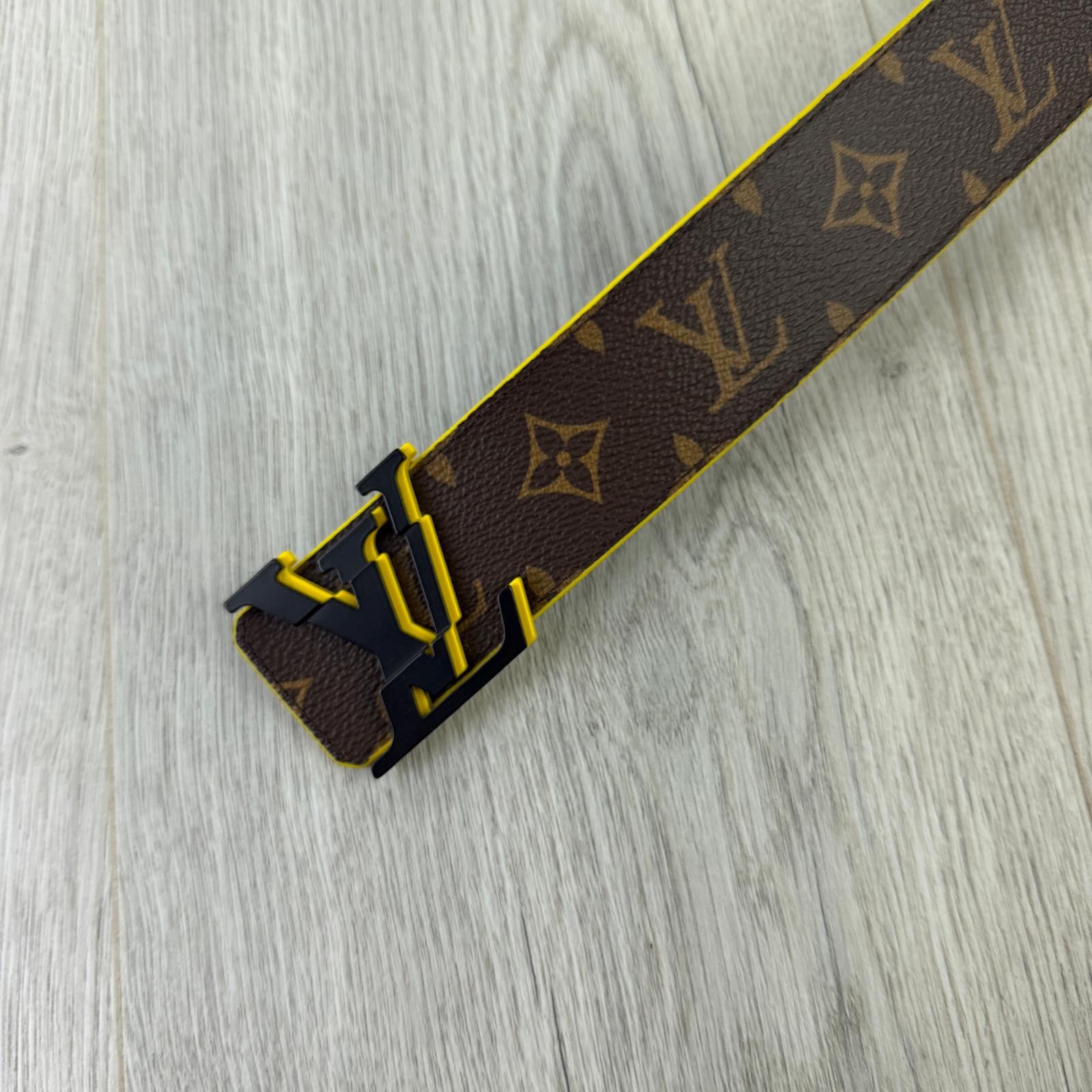 Louis Vuitton Men’s Brown / Yellow Monogram Belt - 90 (Uk 28-34)