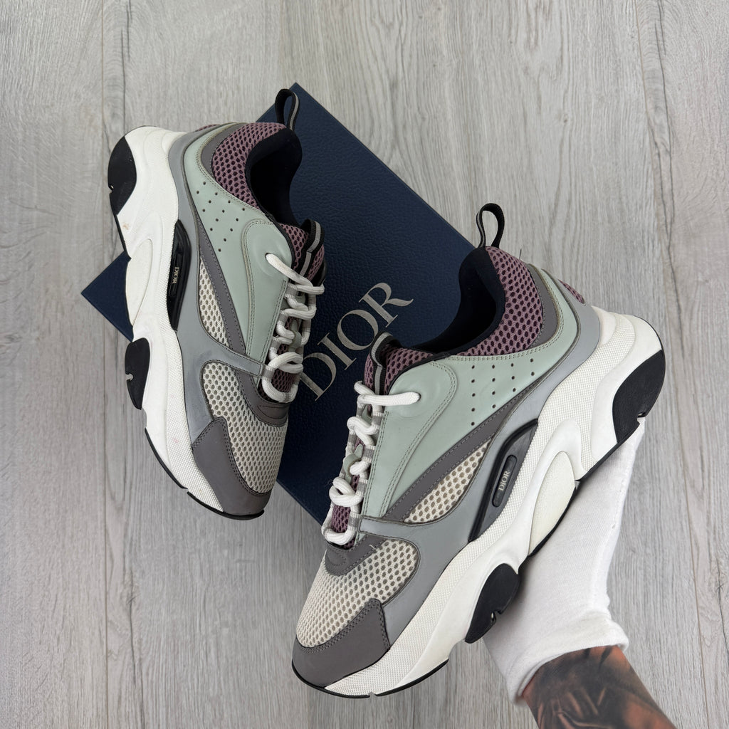 Dior B22 Men’s Lavender & Grey Trainers - 42.5 (Fit Uk 7.5/8)