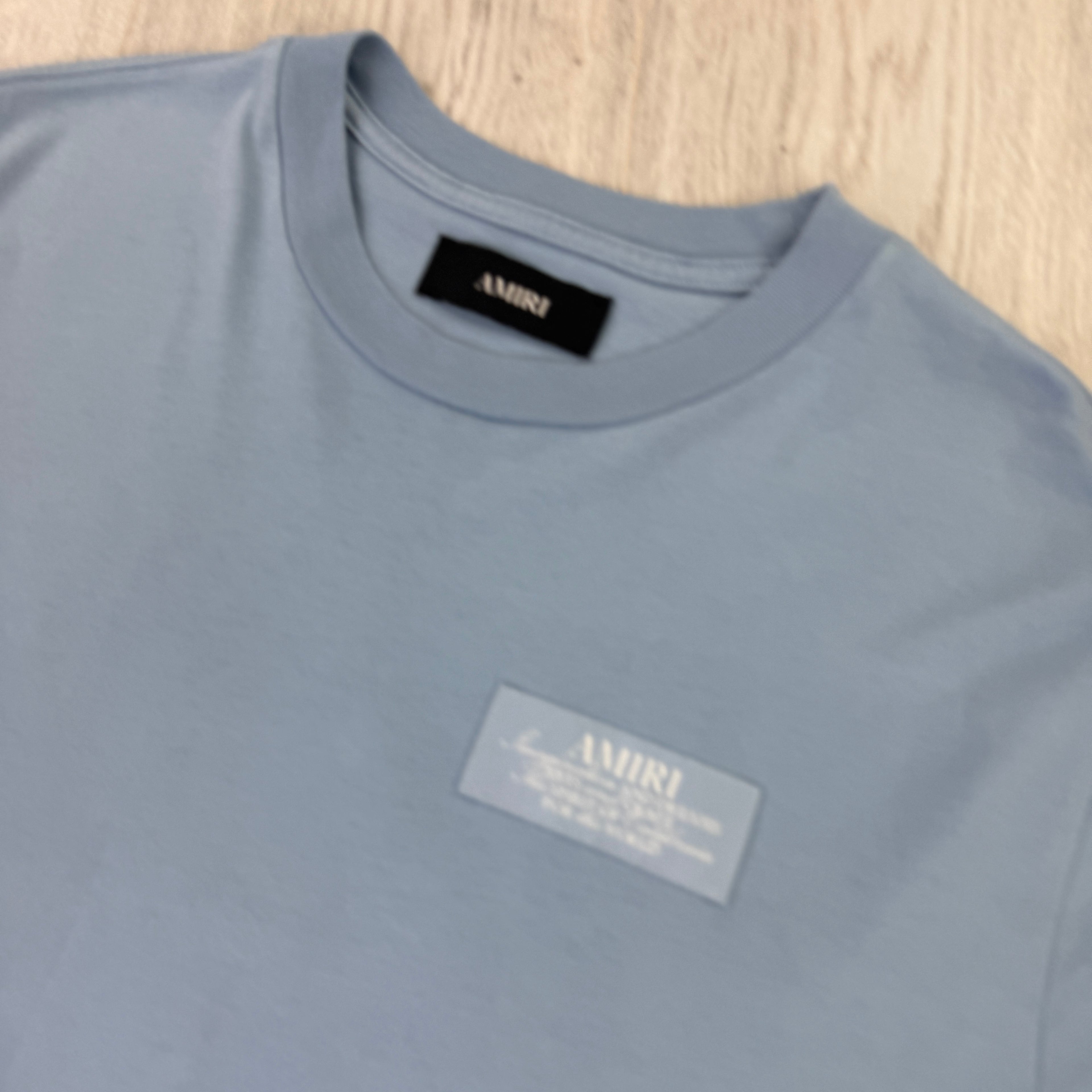 Amiri Men’s Baby Blue T-shirt - Large
