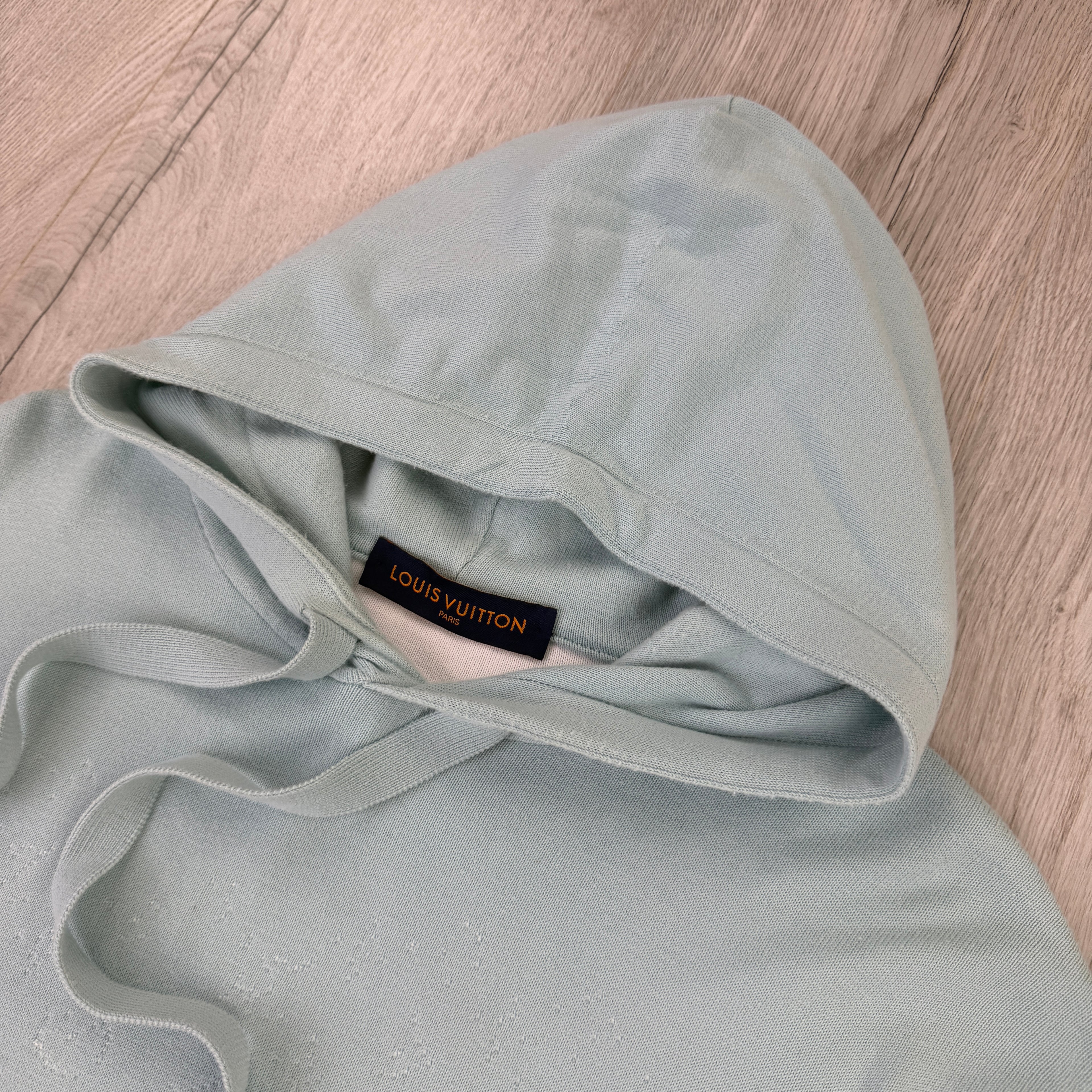Louis Vuitton Men’s Baby Blue Monogram Gradient Pullover Hoodie - Medium