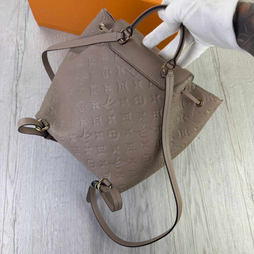Louis Vuitton Women’s Montsouris MM in Tourtelle, Leather Backpack