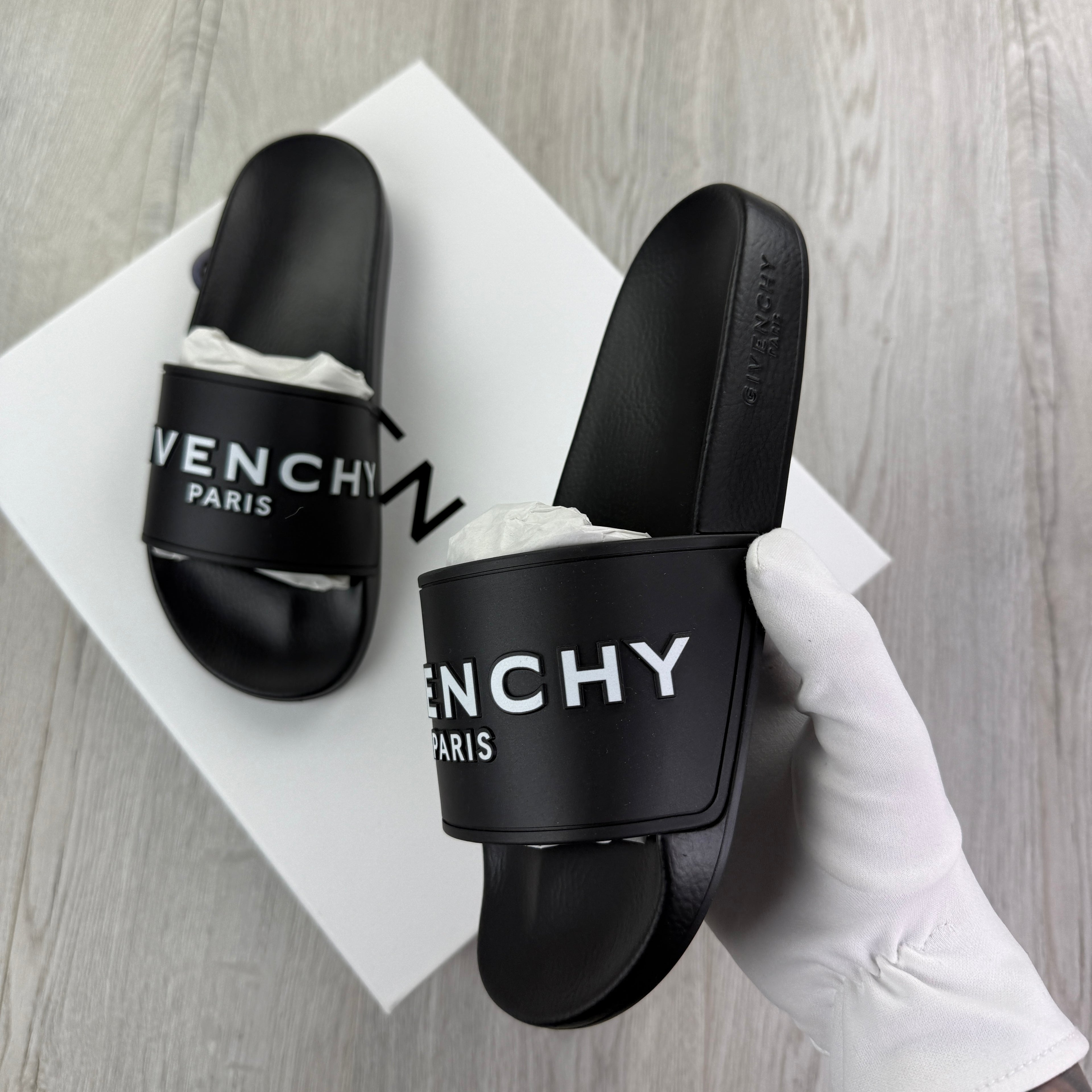 Givenchy Men’s Black Sliders
