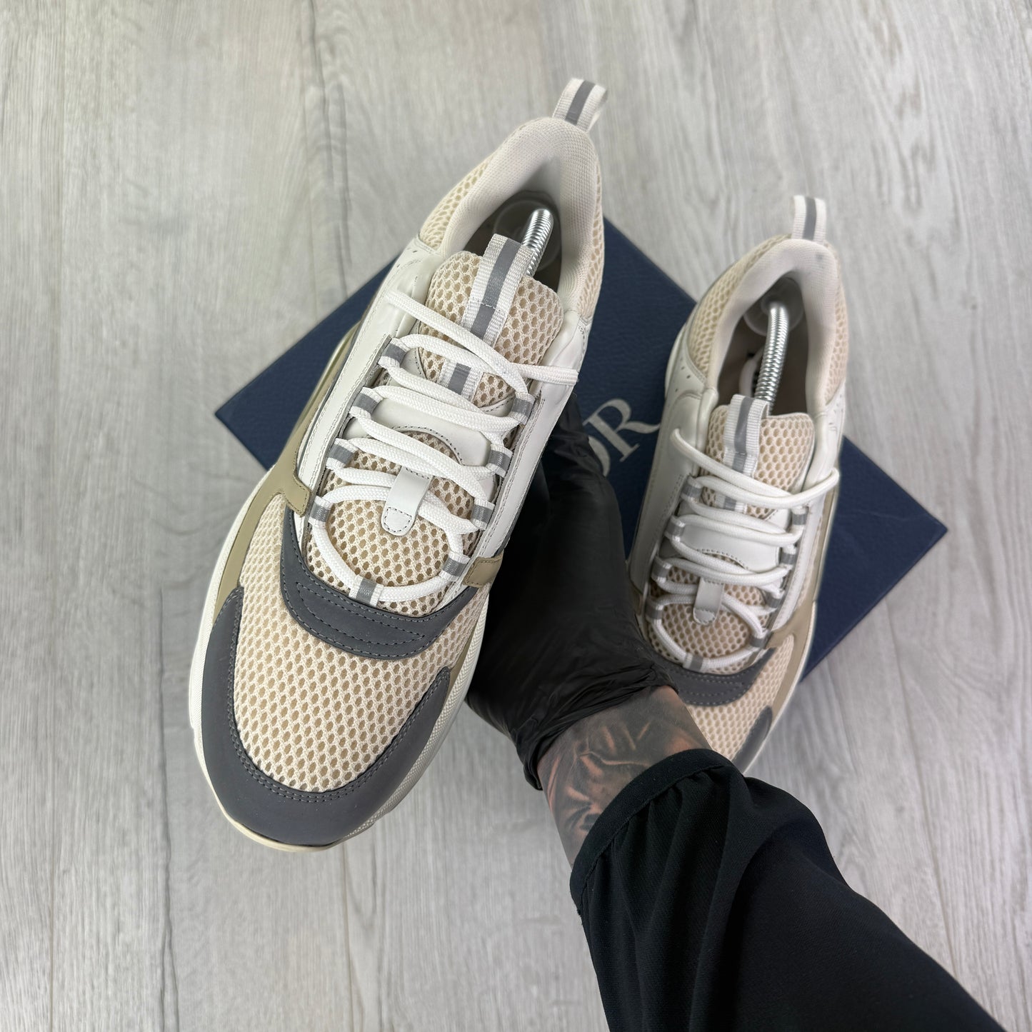 Dior B22 Men’s Cream Beige White Trainers - 44 (Fit Uk 9/9.5)