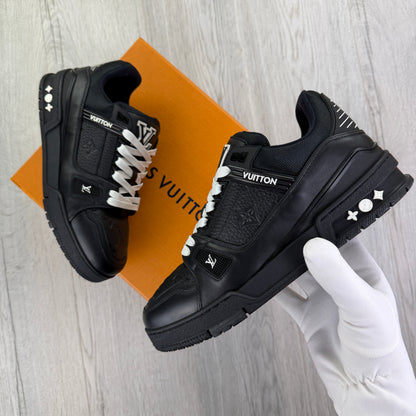 Louis Vuitton Men’s Black & White Trainers - Uk 7 (Fit 8)