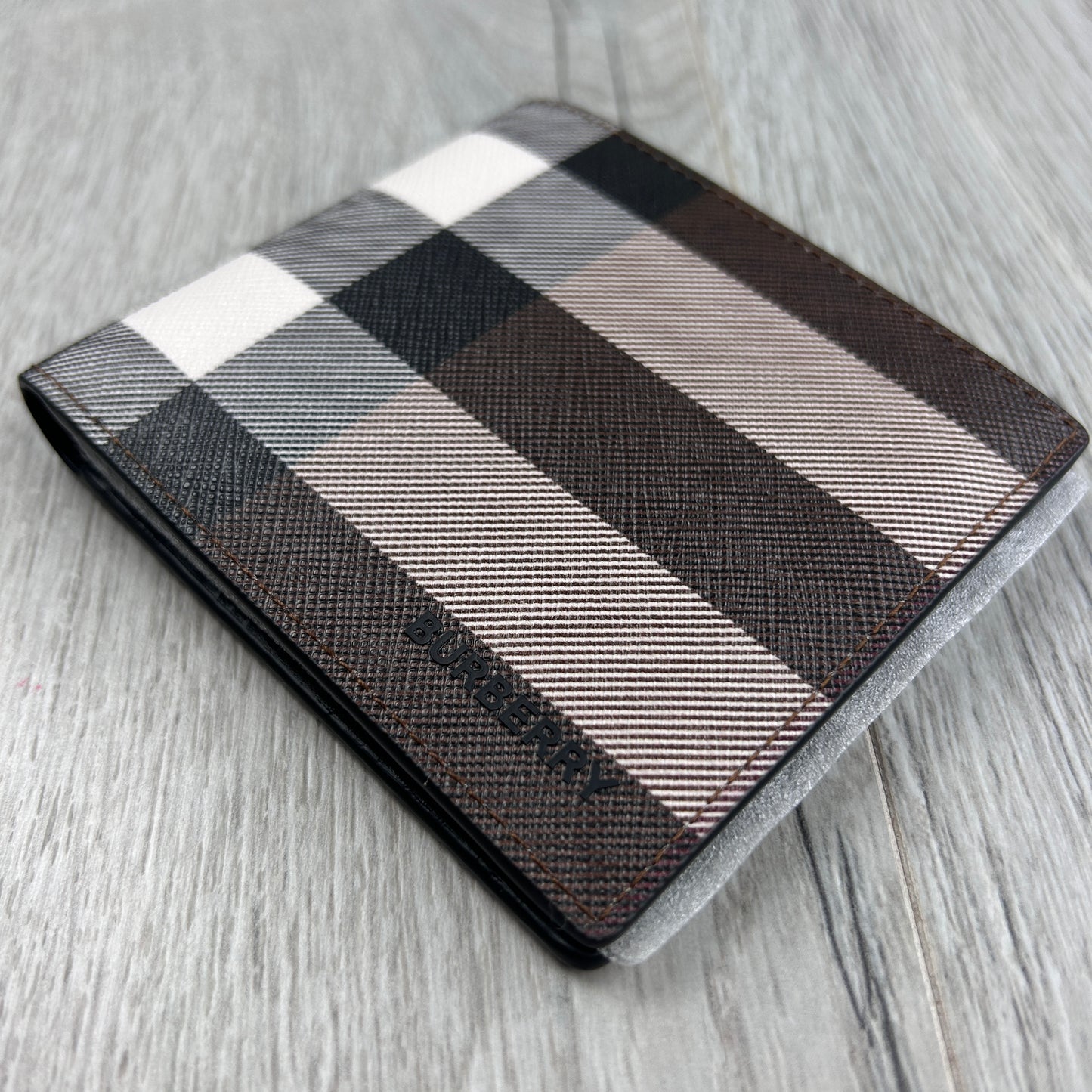 Burberry Men’s Brown Leather Bifold Wallet
