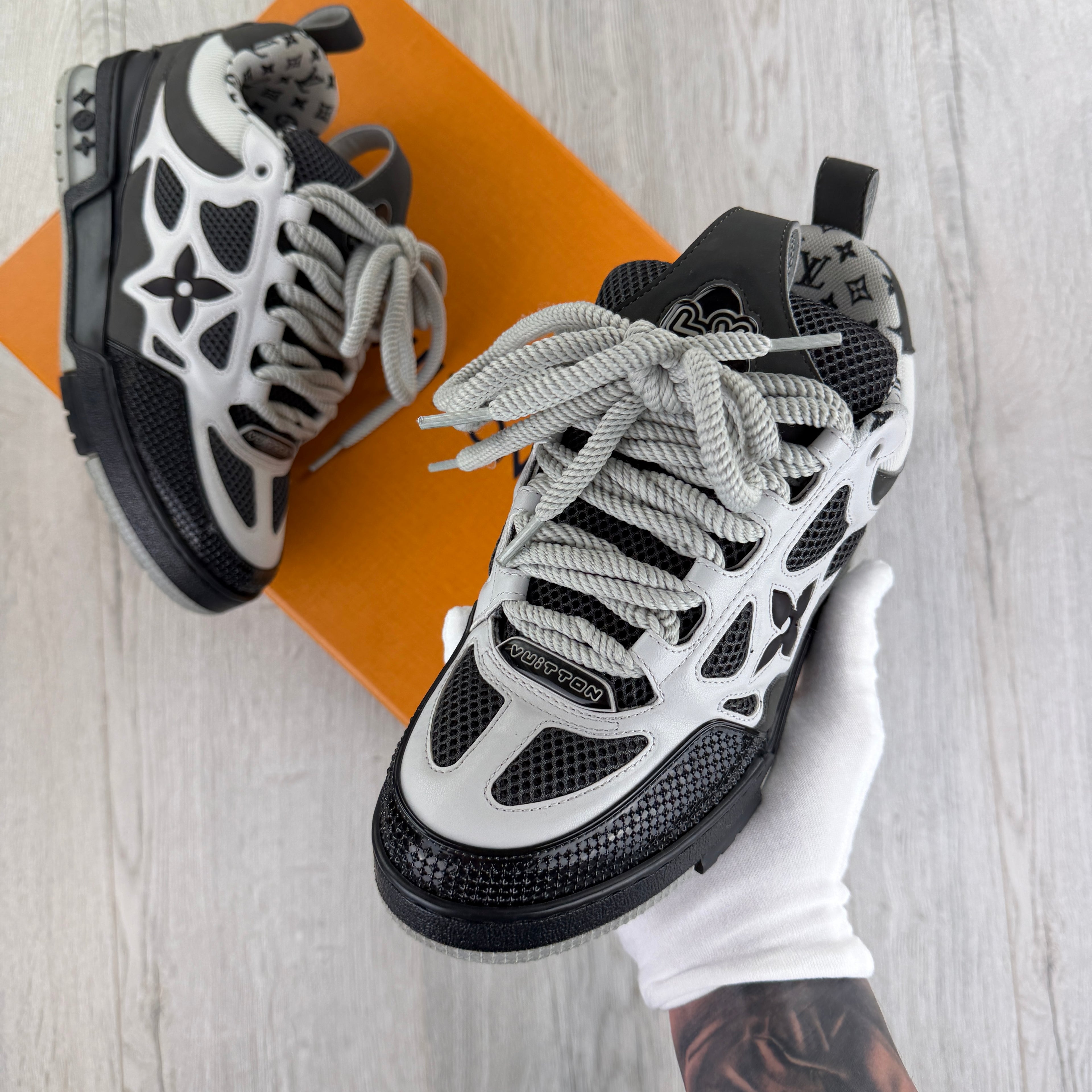 Louis Vuitton Men’s Black & Grey Skate Trainers - Uk 6.5 (Fit Uk 7.5)