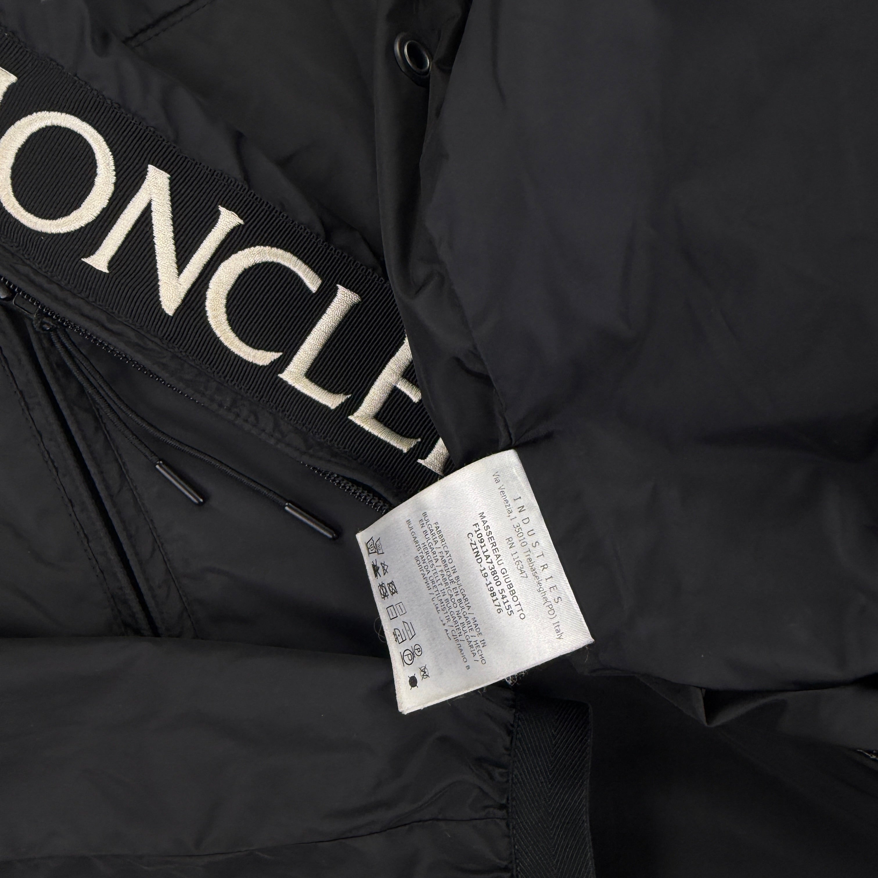 Moncler Massereau Giubbotto Men’s Black Windbreaker Jacket - Size 4