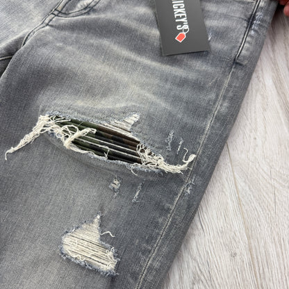 Amiri MX1 Grey Distressed Jeans - Uk 31