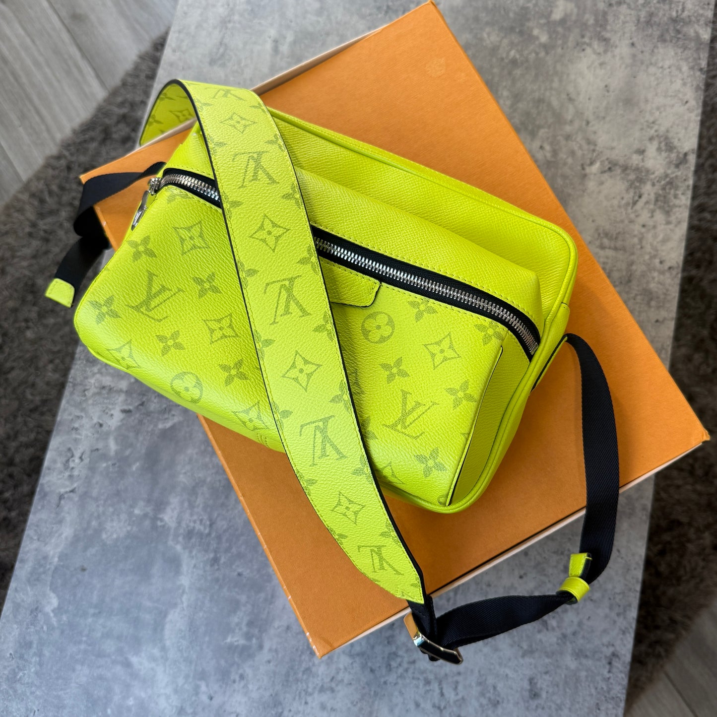 Louis Vuitton Men’s Neon Yellow Outdoor Messenger Bag