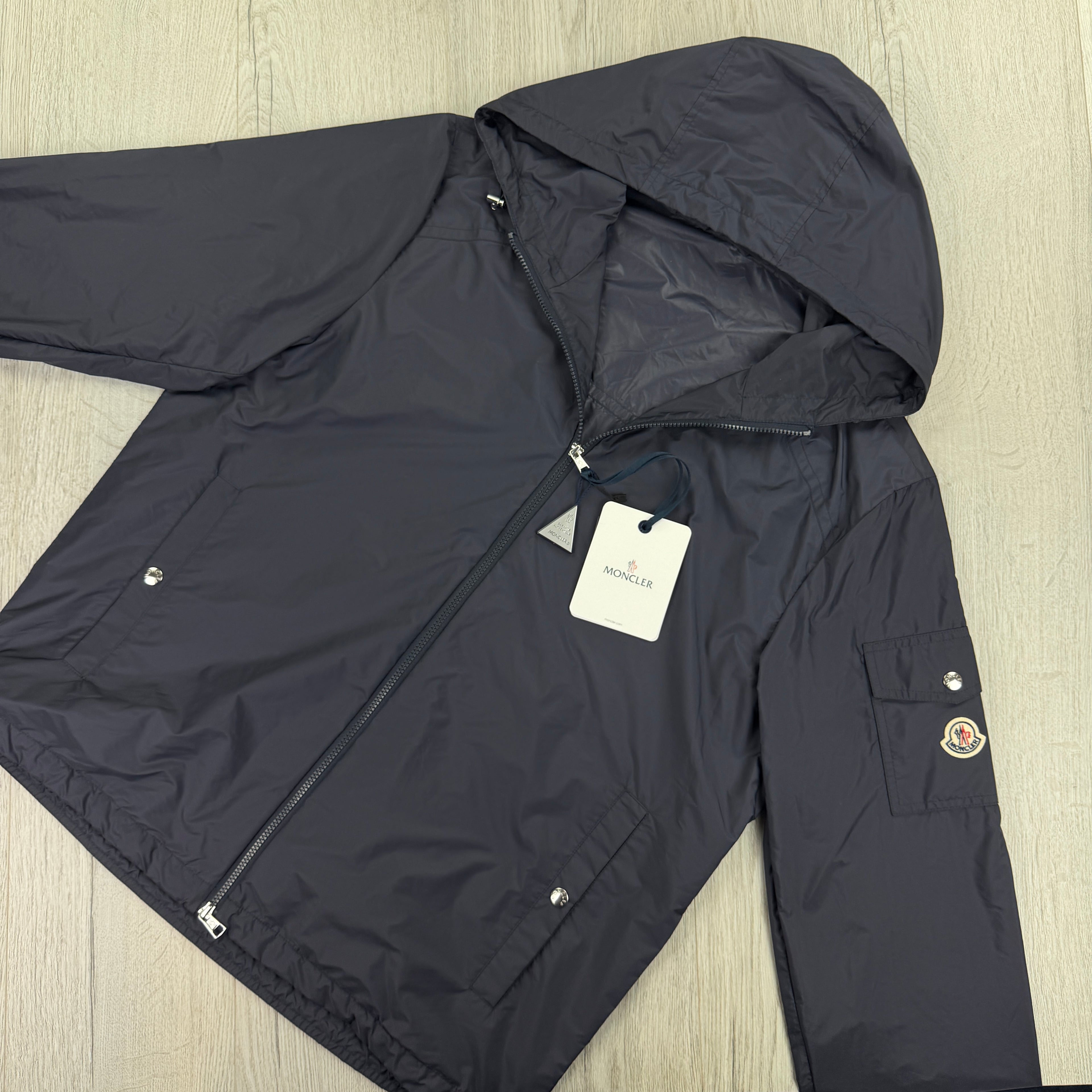 Moncler Men’s Zip-up Navy Windbreaker Jacket - Size 5