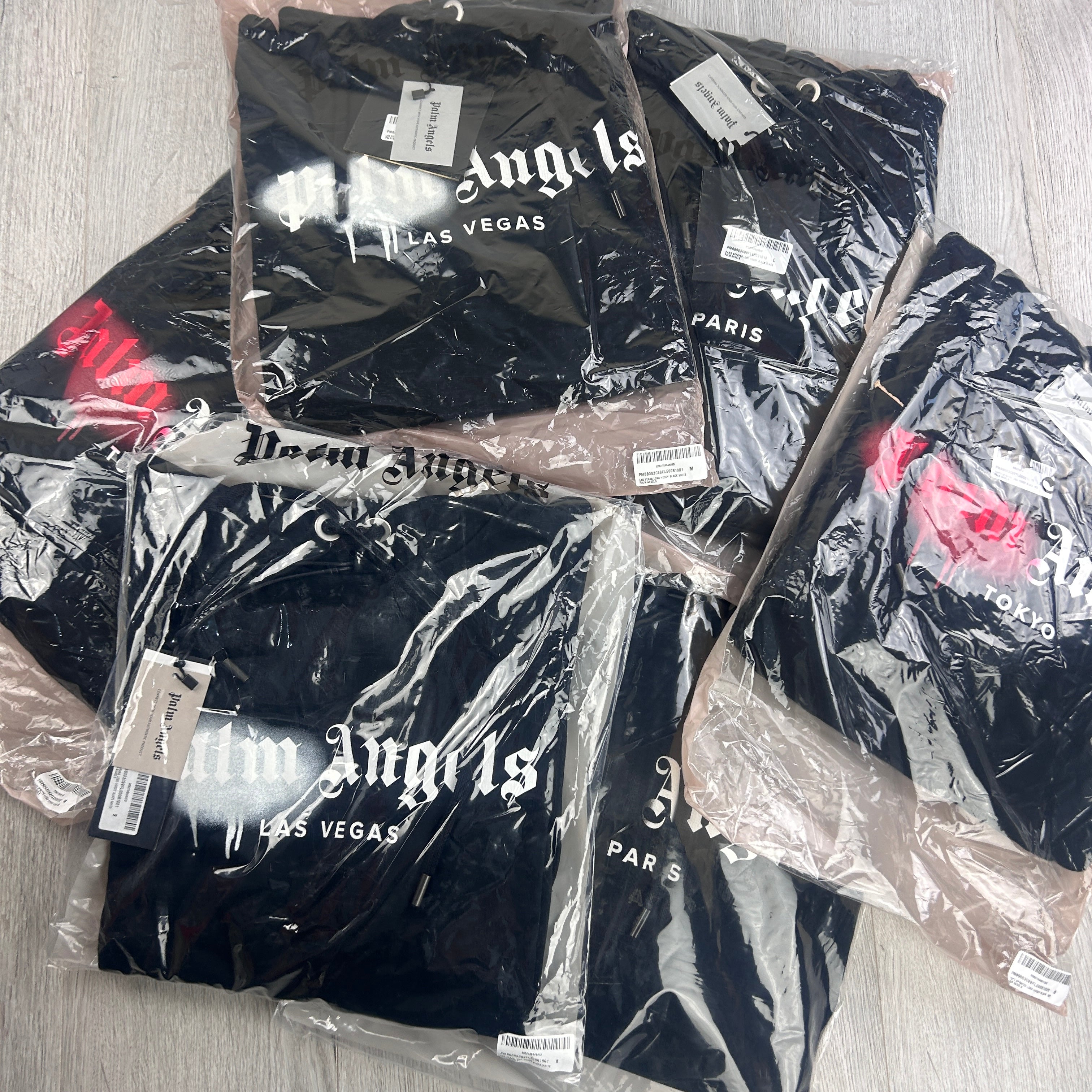 Palm Angels Men’s Black Paris Pullover Hoodie