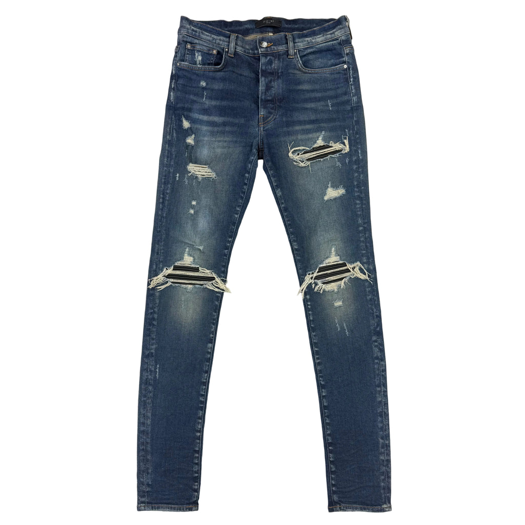 Amiri Men’s MX1 Distressed Blue Jeans