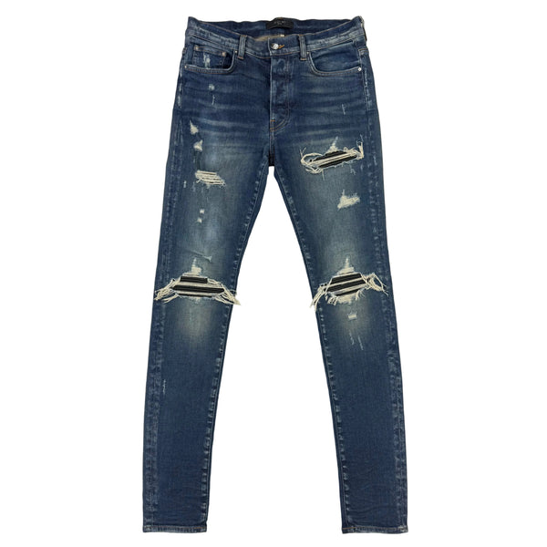 Amiri Men’s MX1 Distressed Blue Jeans