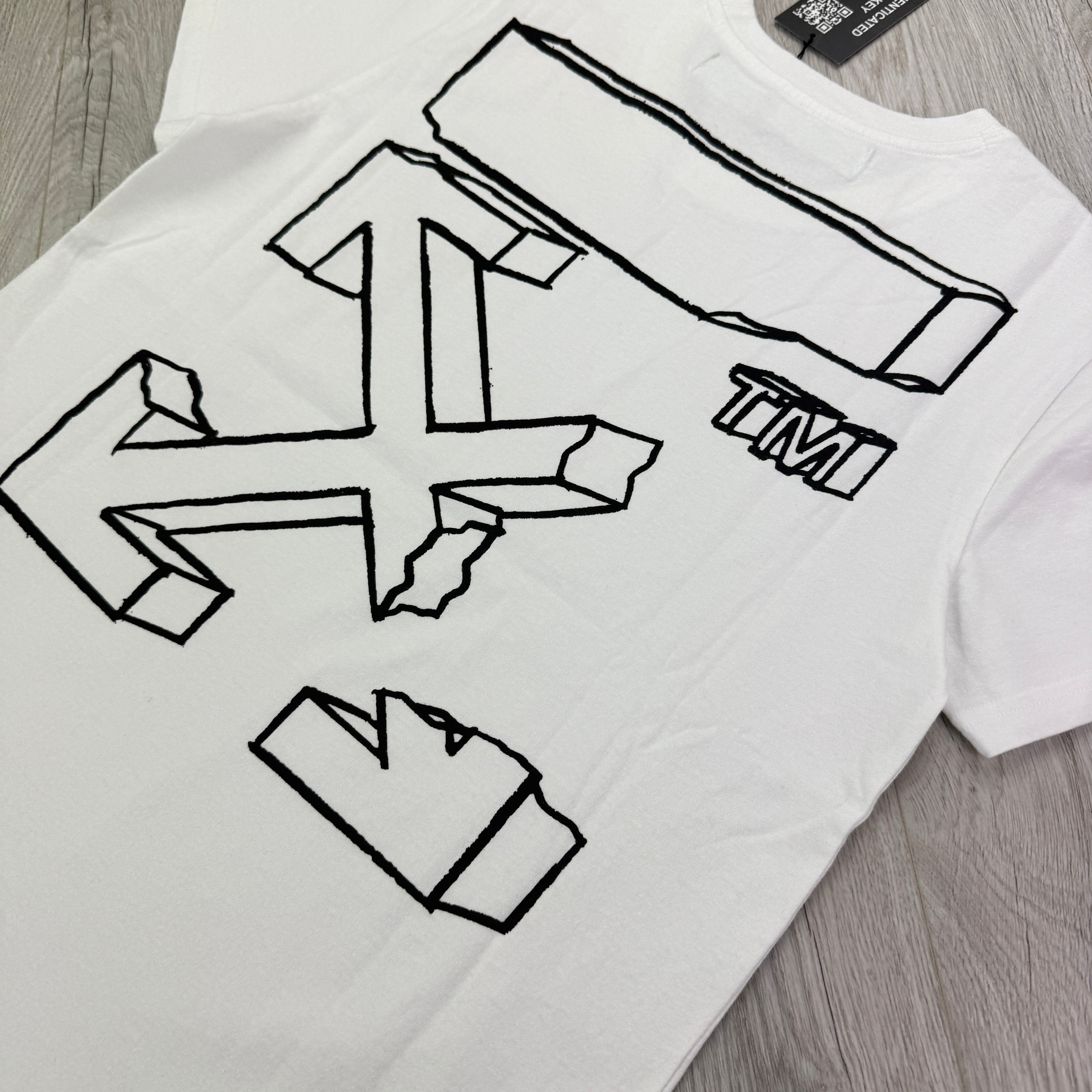 Off White Men’s ‘Mykonos’ White T-shirt - Medium