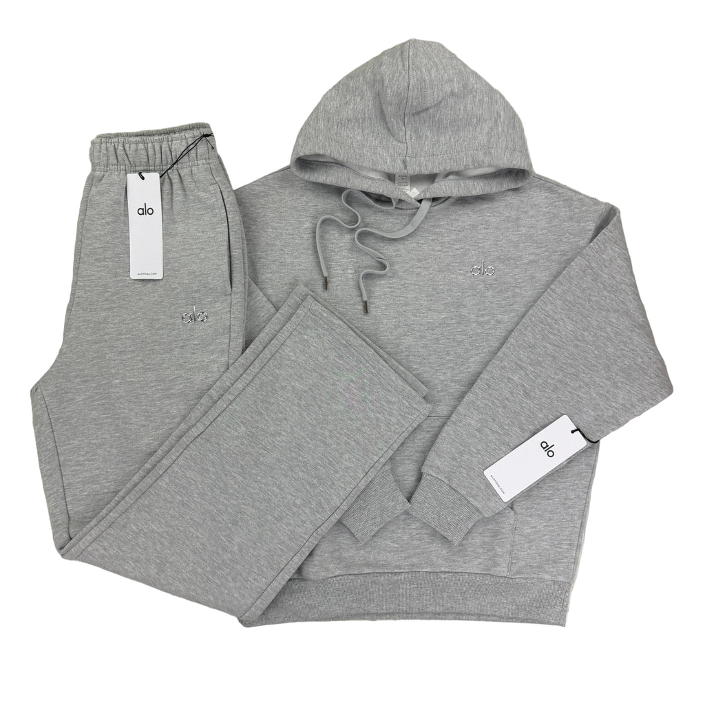 Alo Men’s Grey Full Tracksuit Relaxed Fit