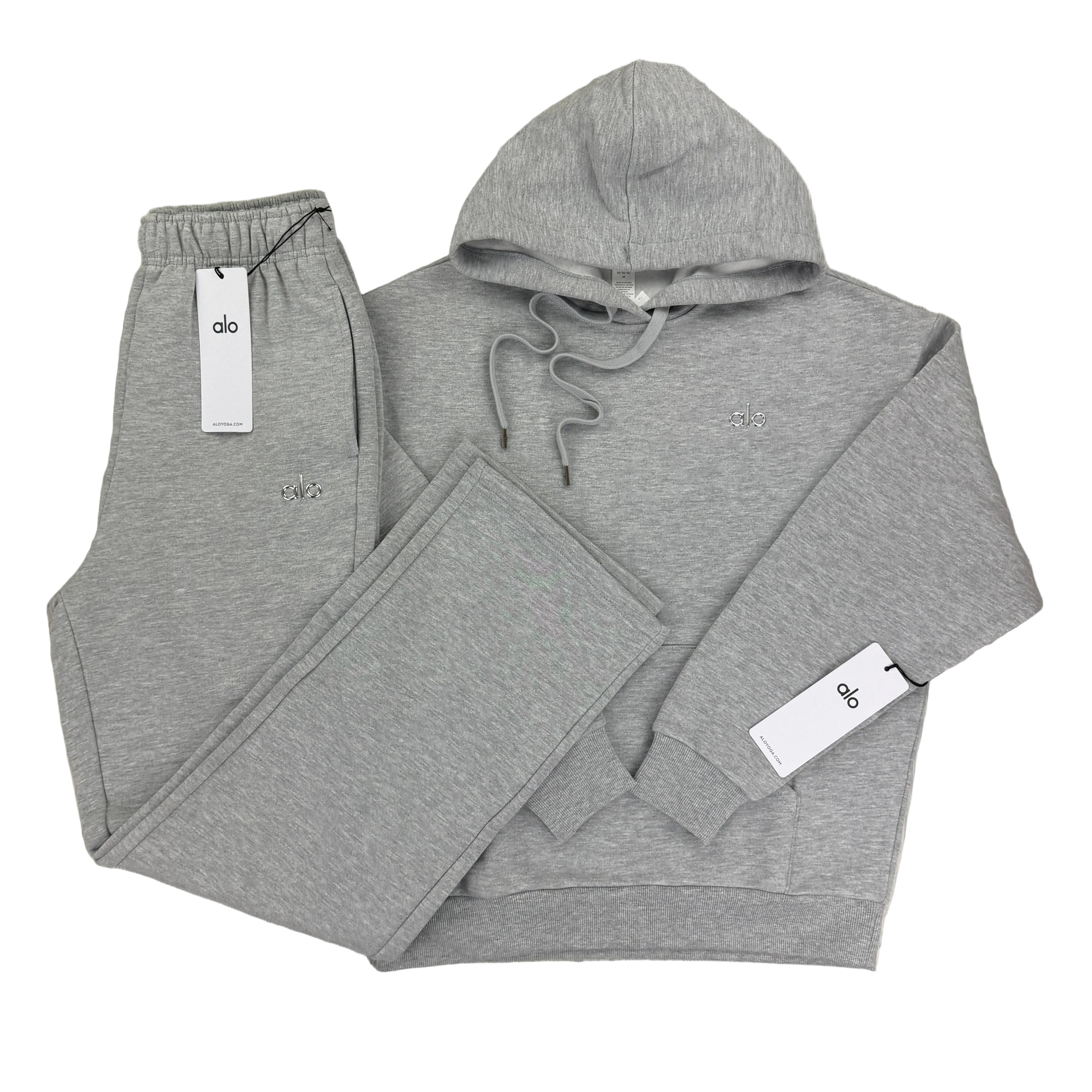 Alo Men’s Grey Full Tracksuit Relaxed Fit