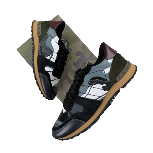 Valentino Men’s Camo Rockrunner Trainers - Uk 6.5