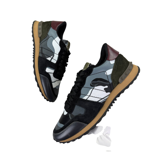 Valentino Men’s Camo Rockrunner Trainers - Uk 6.5