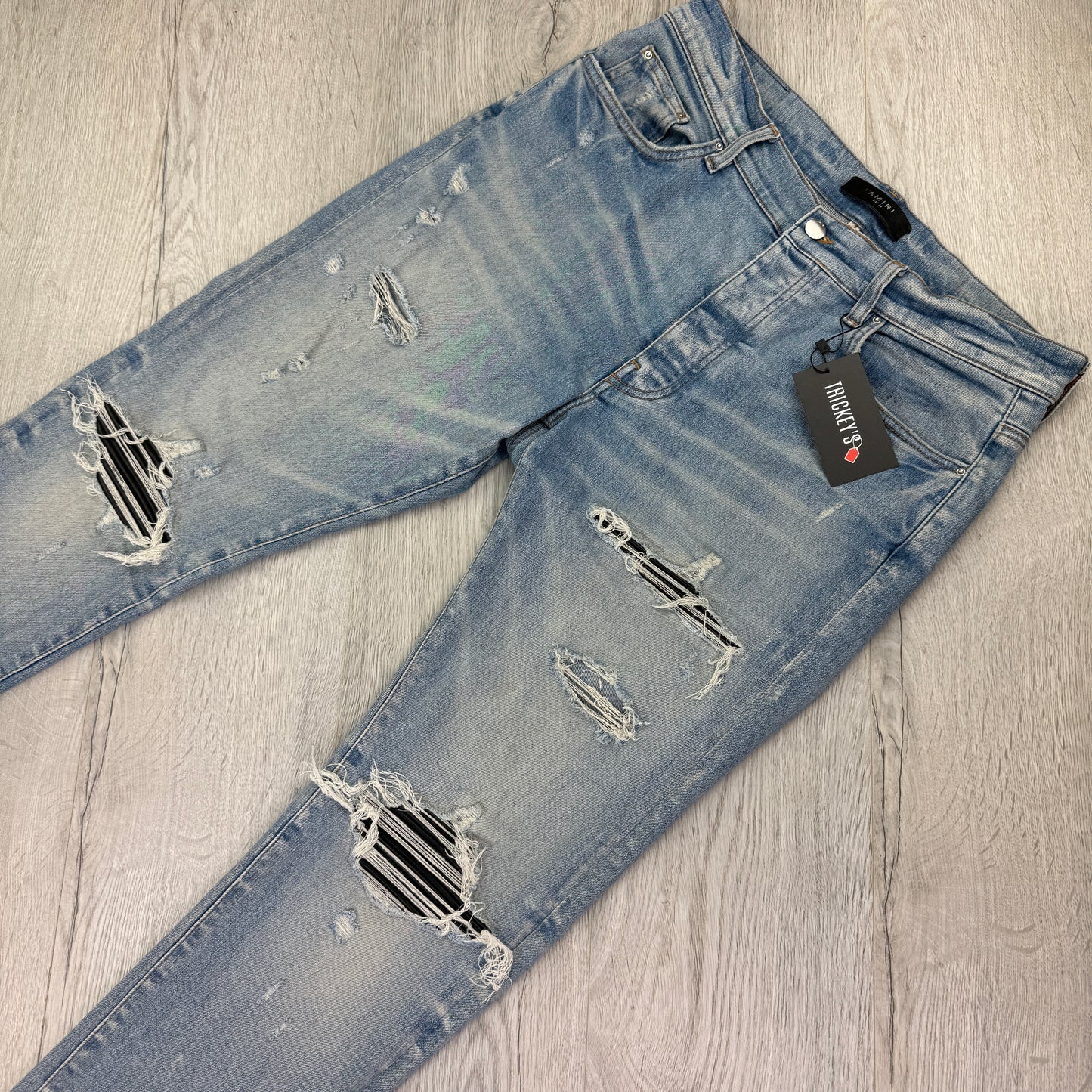 Amiri MX1 Denim Distressed Ripped Jeans - Uk 34