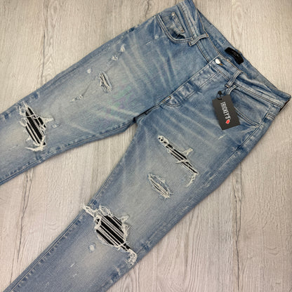 Amiri MX1 Denim Distressed Ripped Jeans - Uk 34