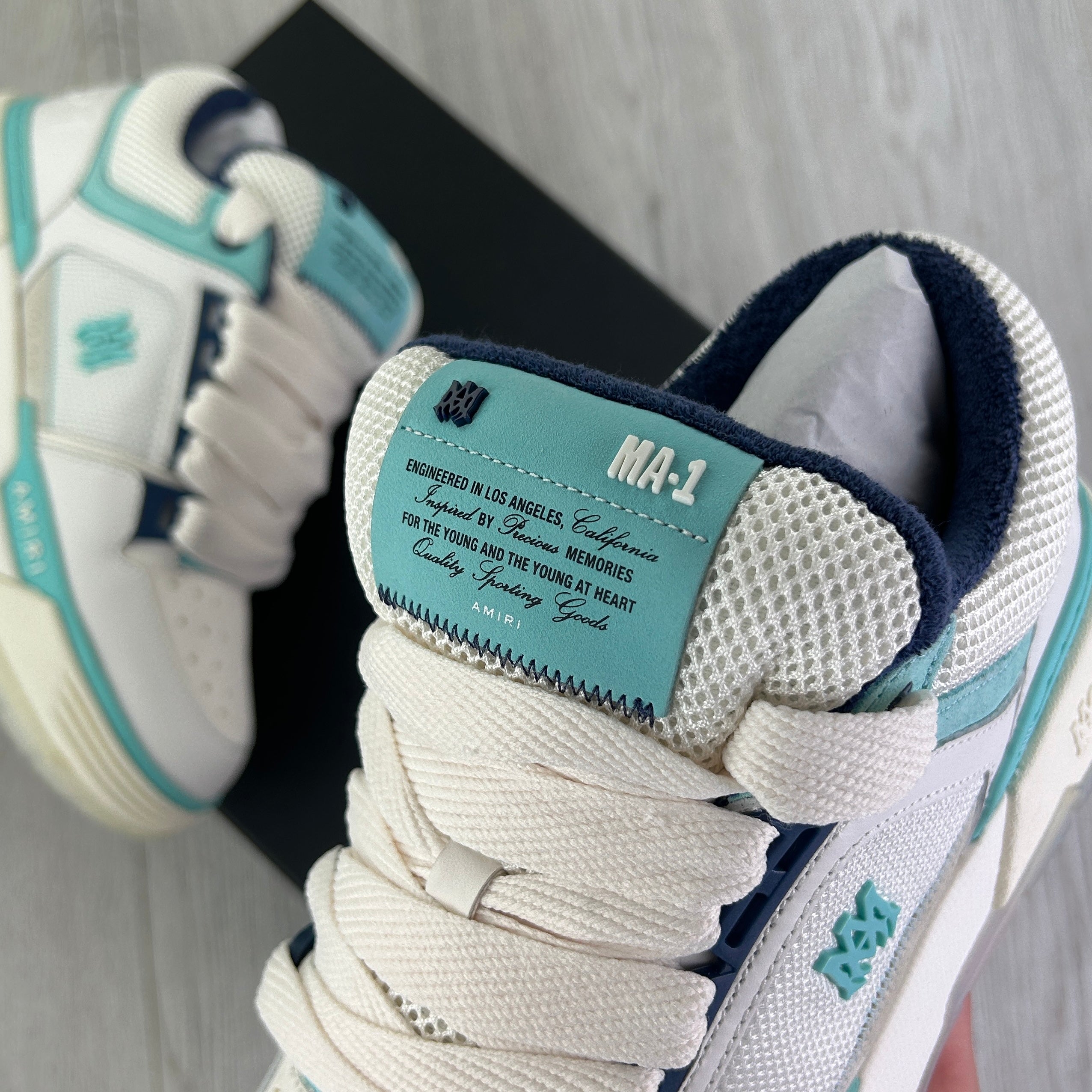 Amiri MA-1 Men’s Turquoise & White Trainers