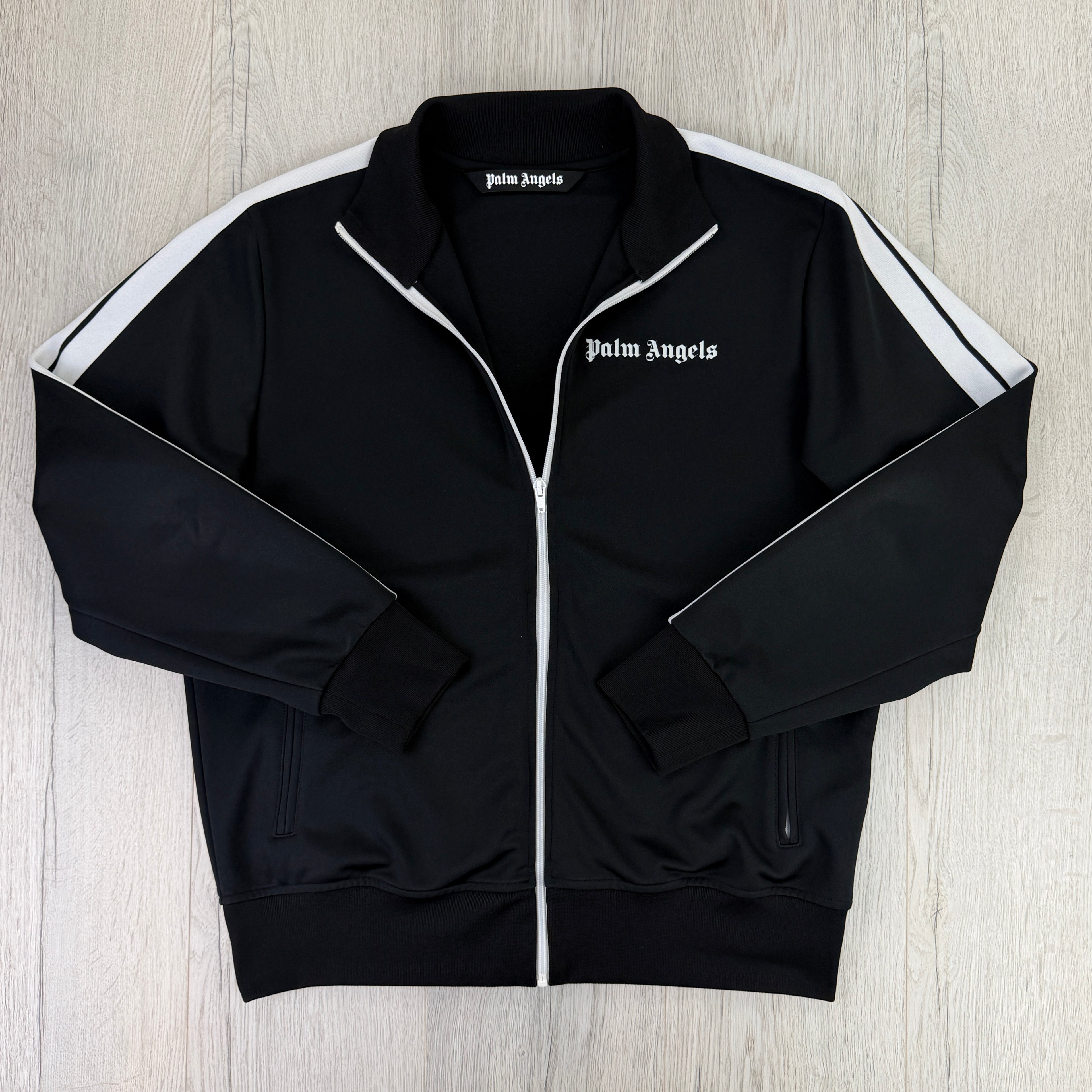 Palm Angels Men’s Zip-up Black Track Jacket - XL Slim