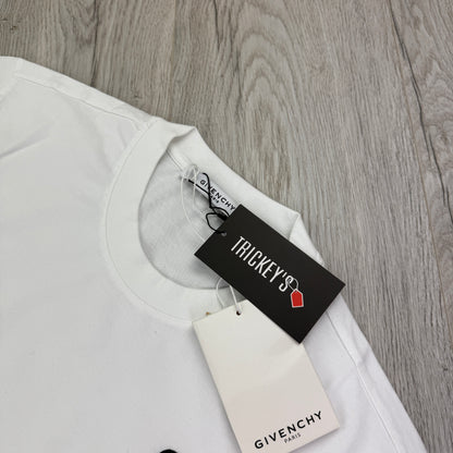 Givenchy Men’s White T-shirt Embroidered Logo